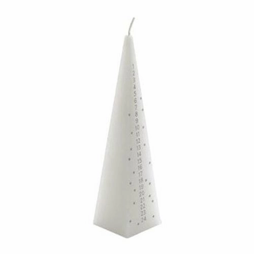 20cm White Christmas Advent Candle