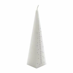 20cm White Christmas Advent Candle