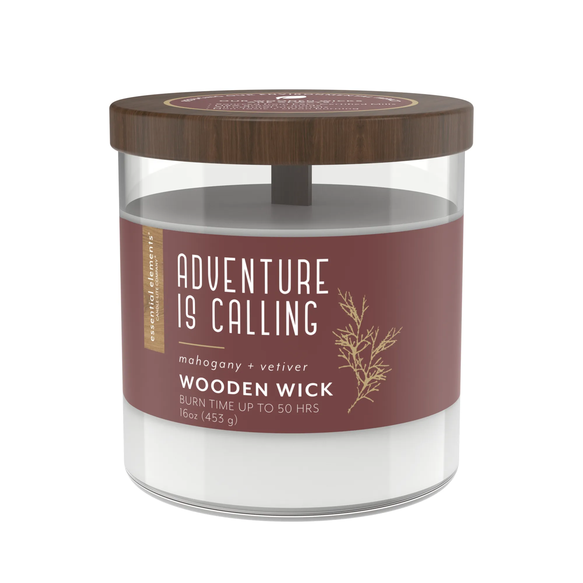 Adventure Is Calling Wooden-Wick 16oz Jar Candle