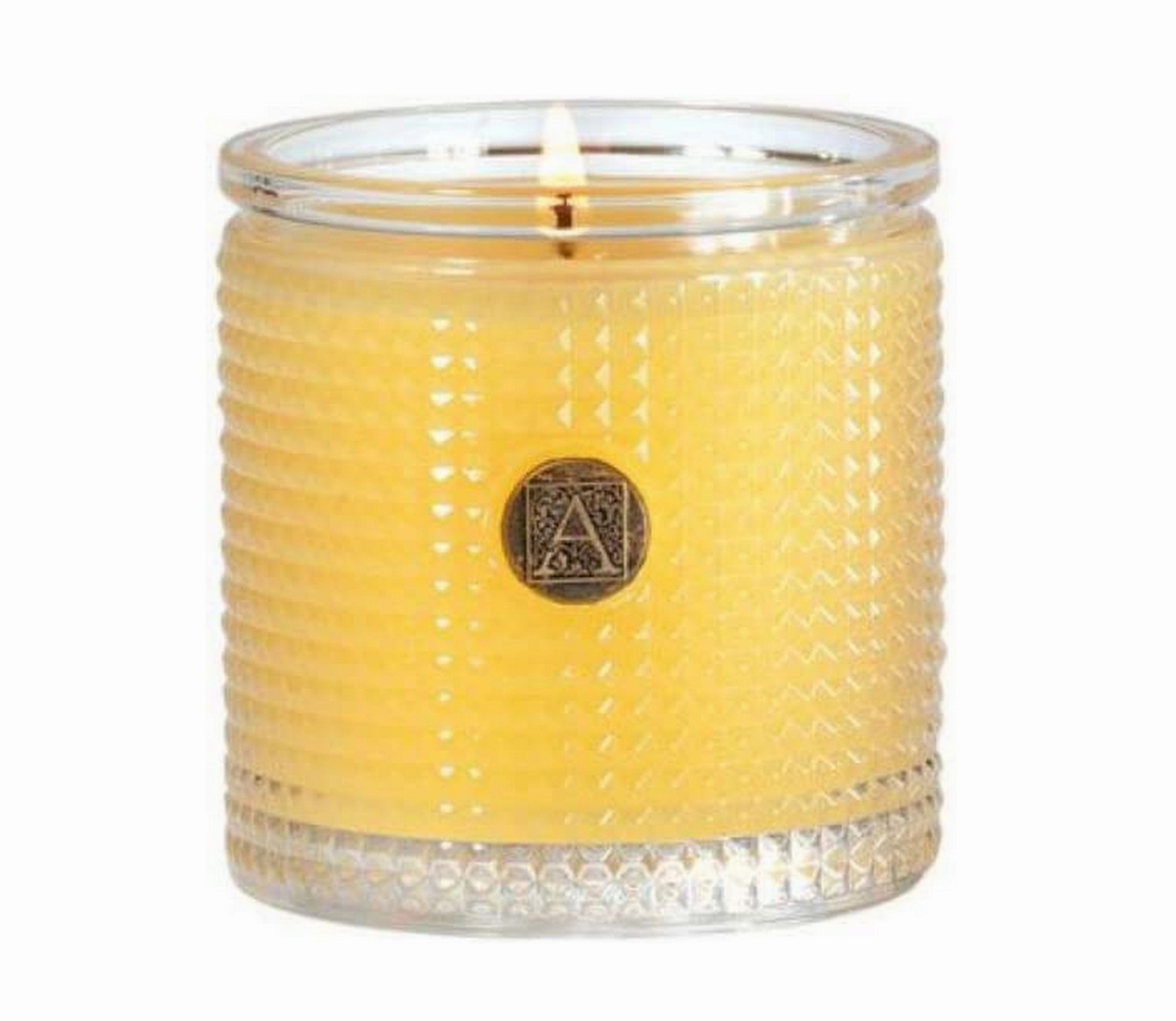 Aromatique, Agave Pineapple Textured Glass Candle, 6 Ounces