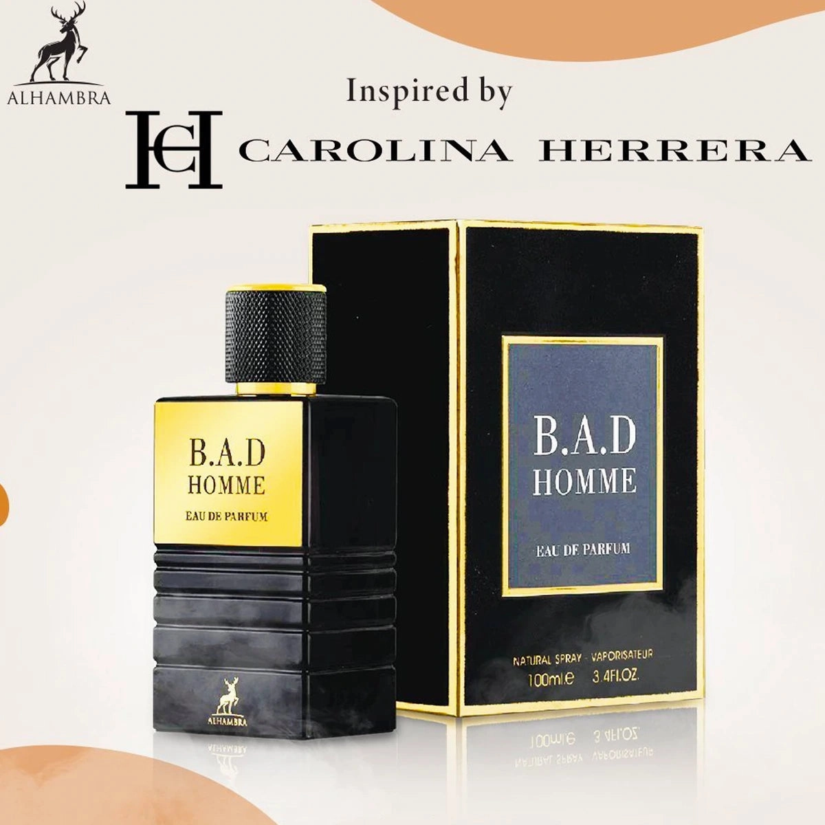 B.A.D. HOMME 3.4 oz EDP for men