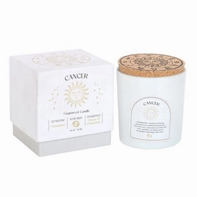 Cancer Orange & Chamomile Gemstone Zodiac Candle