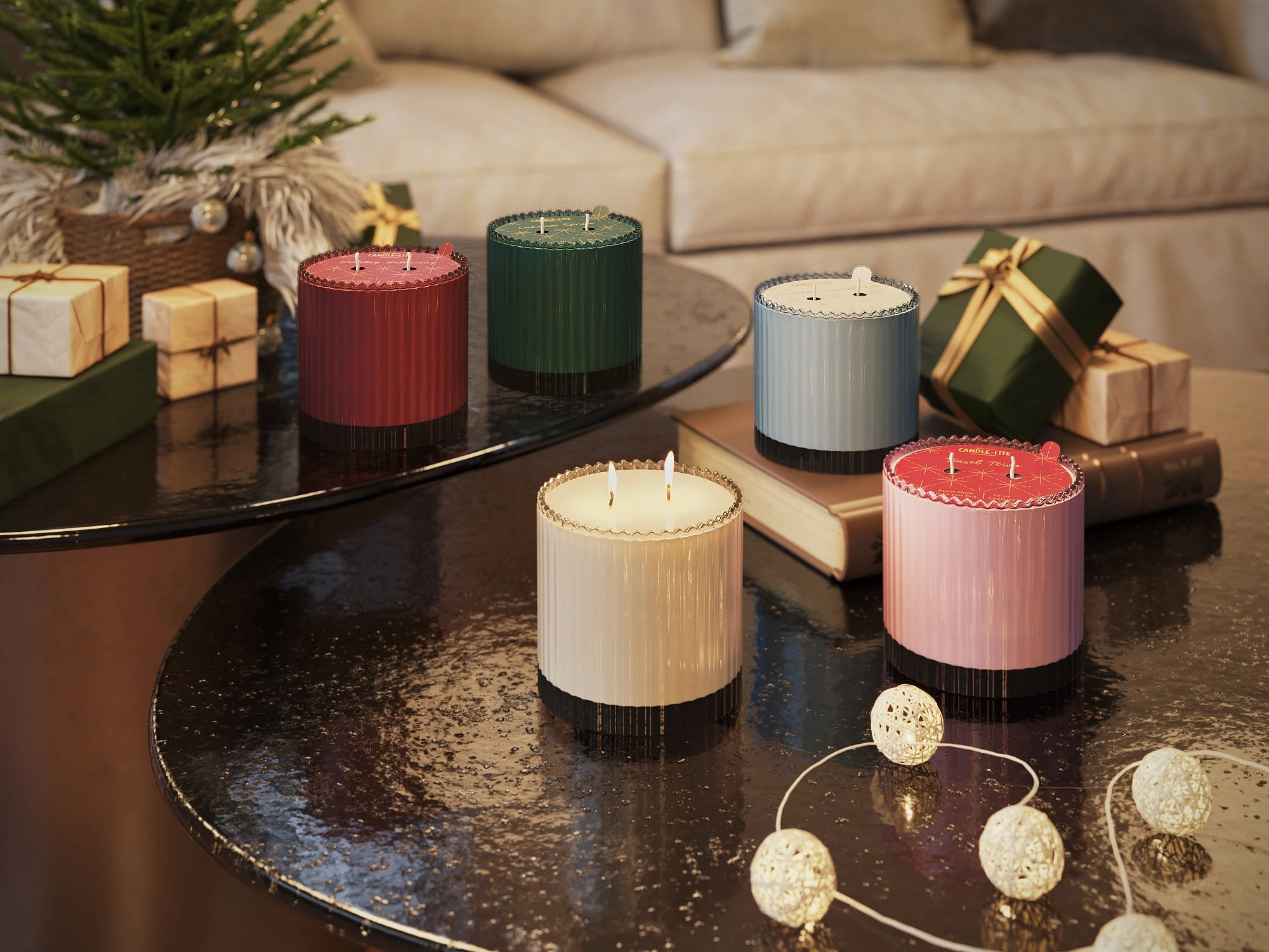 Cashmere Snowflake 12oz Geo Jar Candle