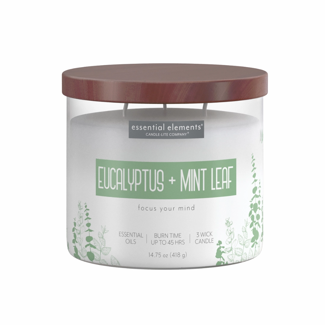 Eucalyptus & Mint Leaf 3-wick 14.75oz Jar Candle