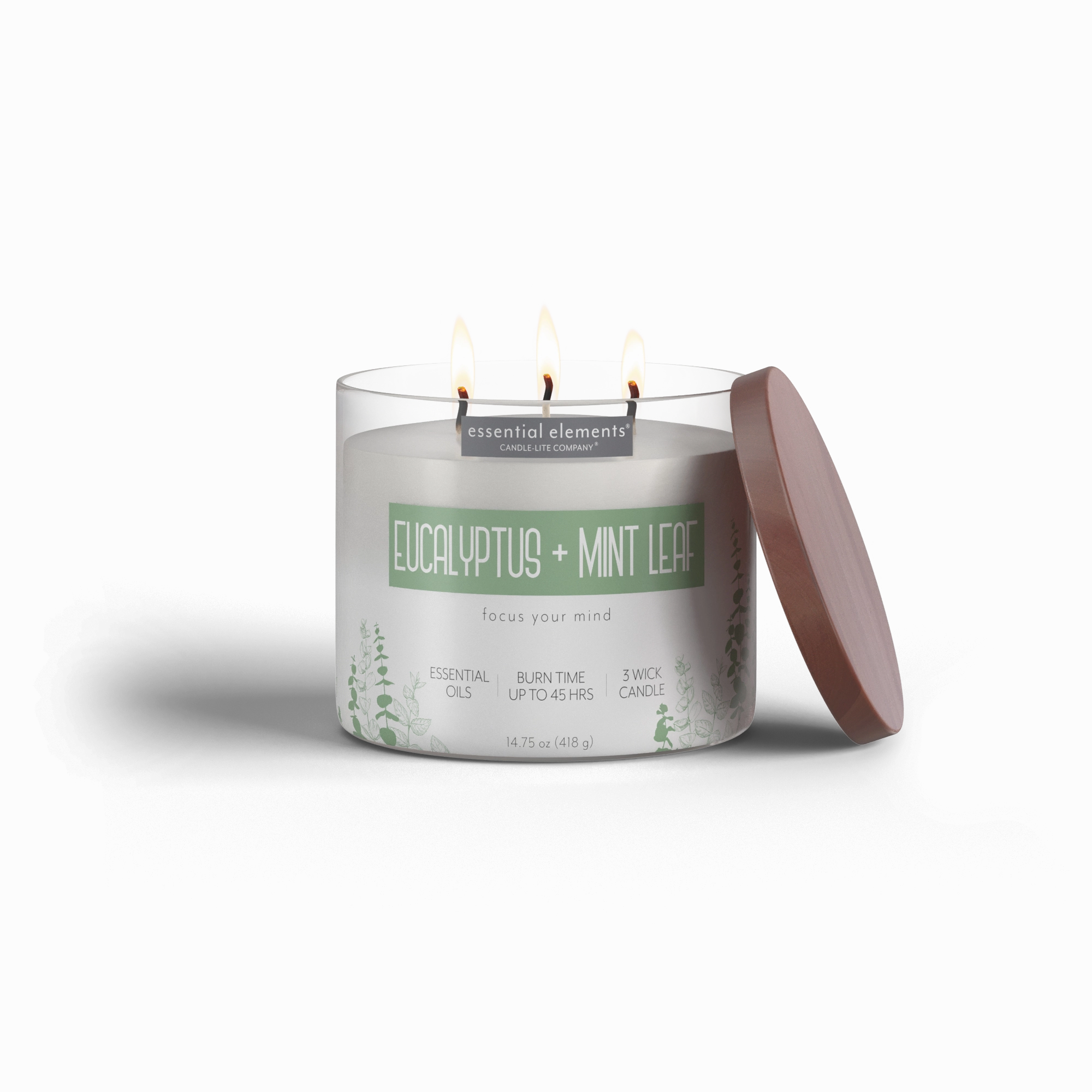 Eucalyptus & Mint Leaf 3-wick 14.75oz Jar Candle
