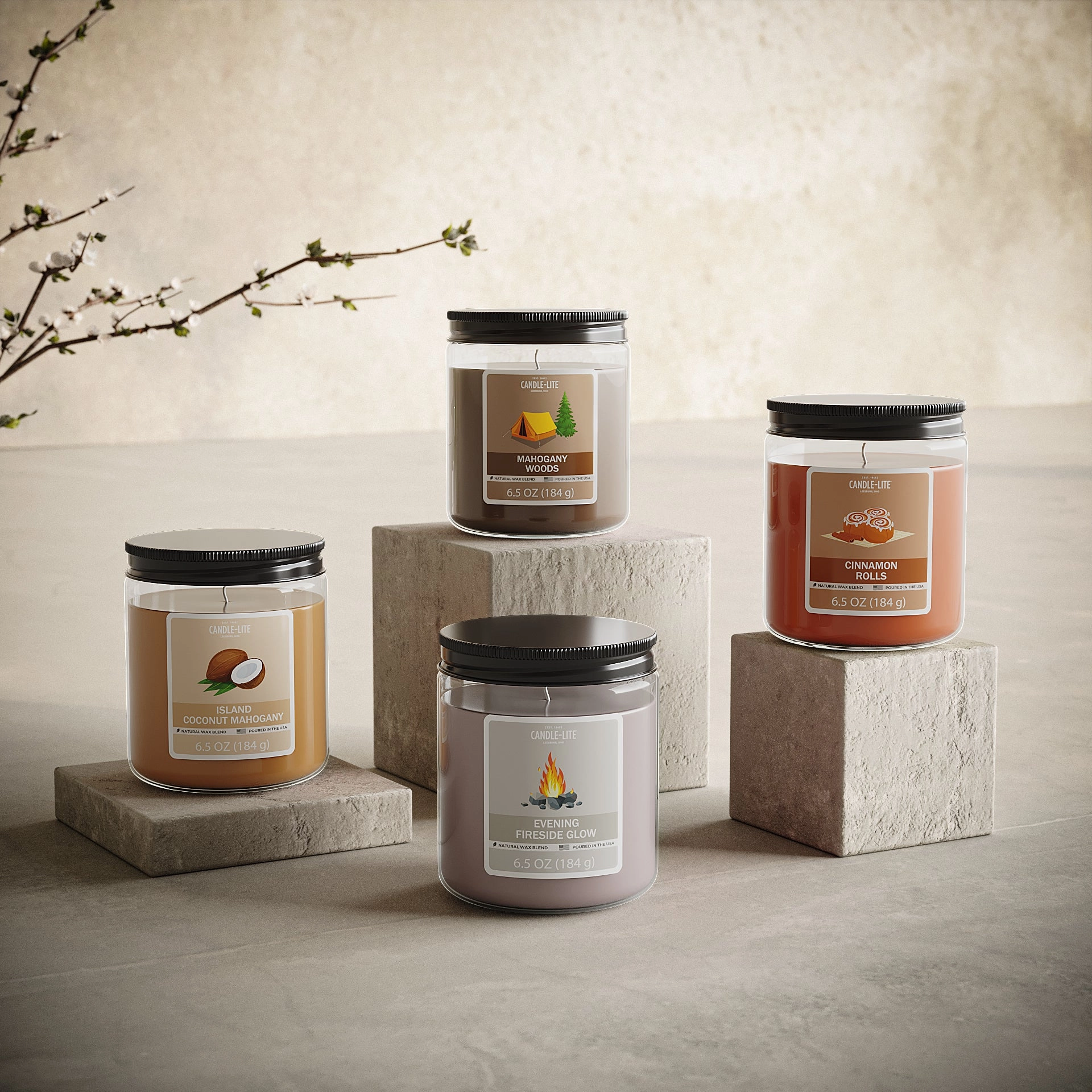 Evening Fireside Glow 6.5oz Jar Candle