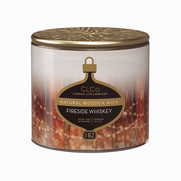 Fireside Whiskey Wooden-Wick 14oz Jar Candle
