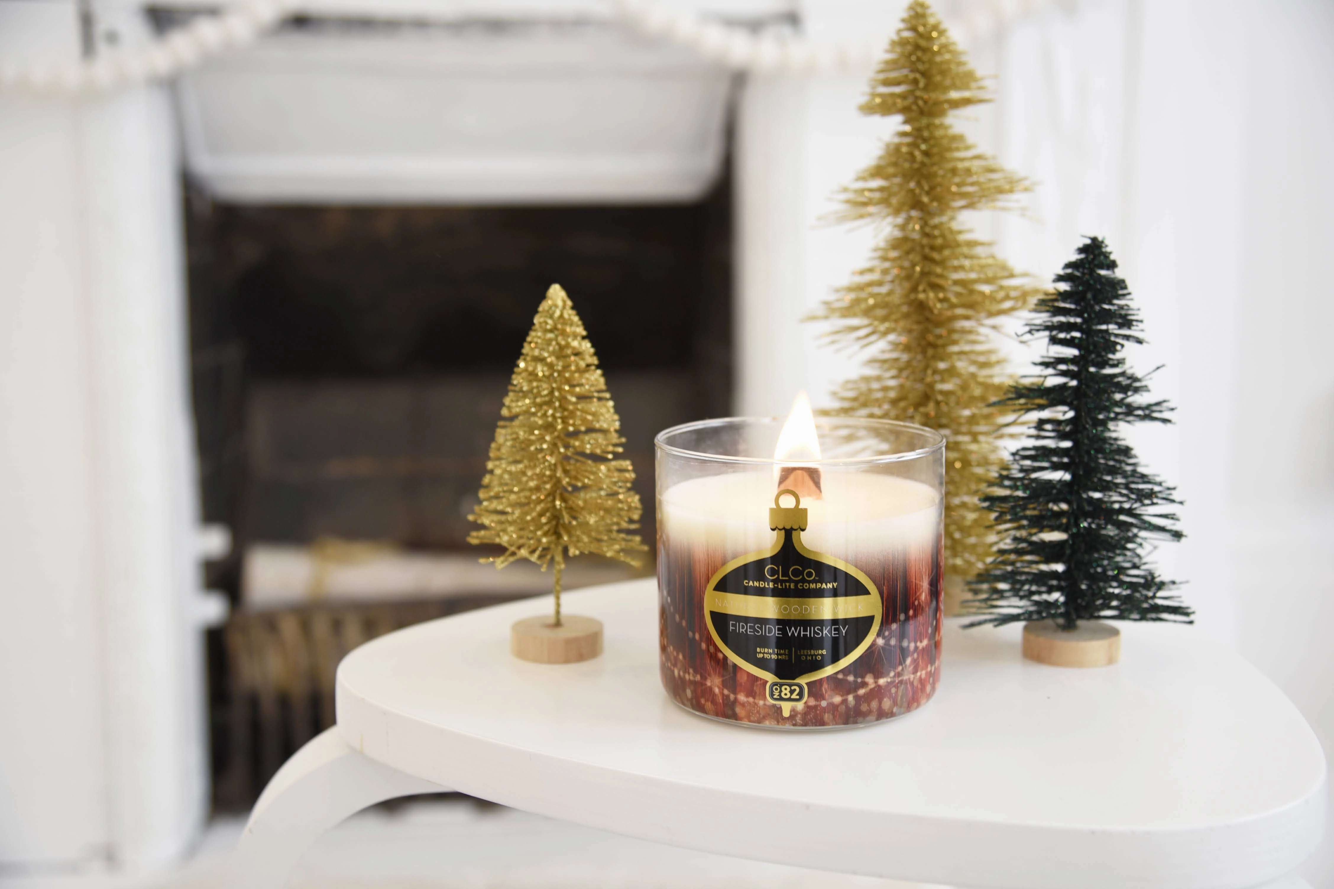 Fireside Whiskey Wooden-Wick 14oz Jar Candle