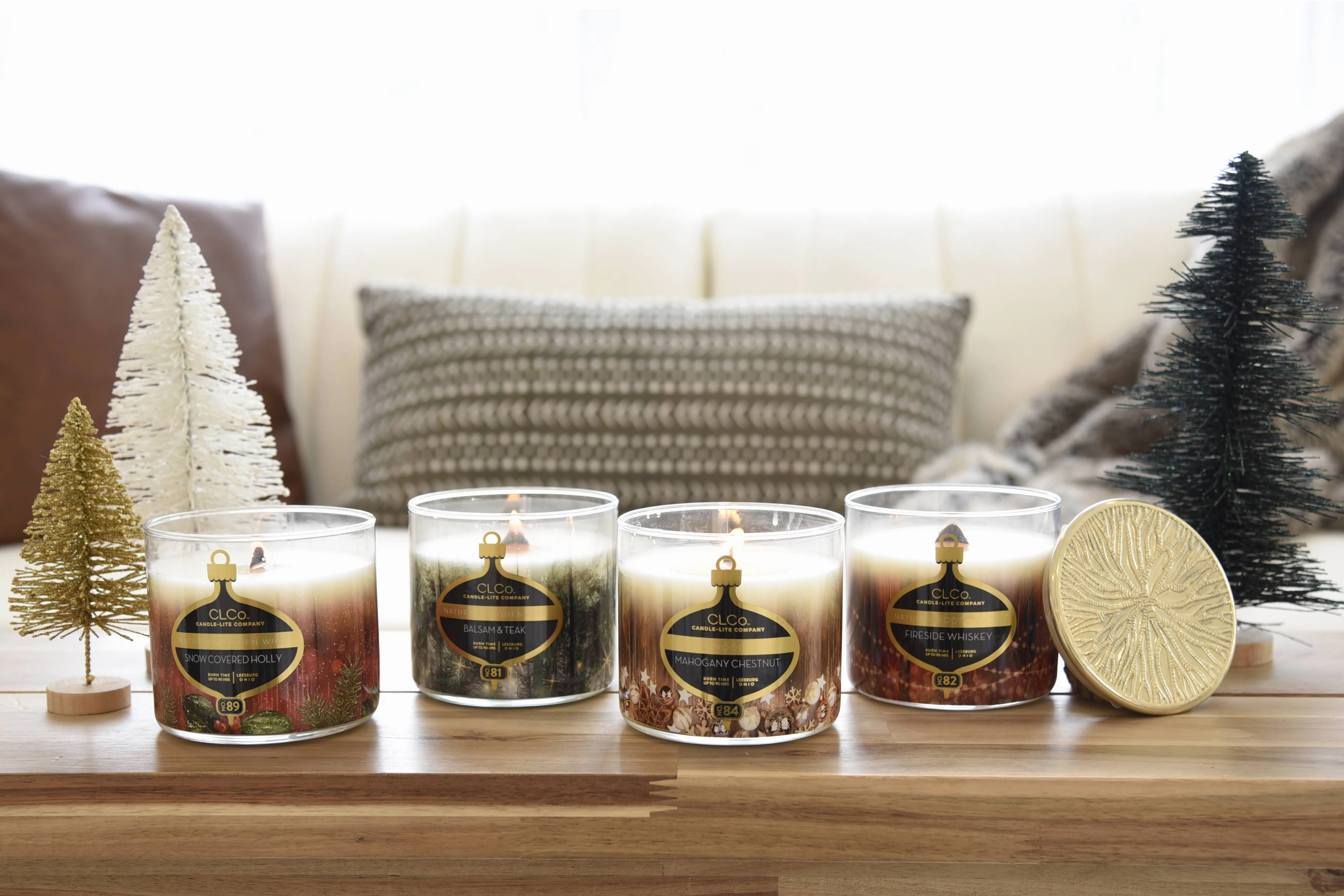 Fireside Whiskey Wooden-Wick 14oz Jar Candle