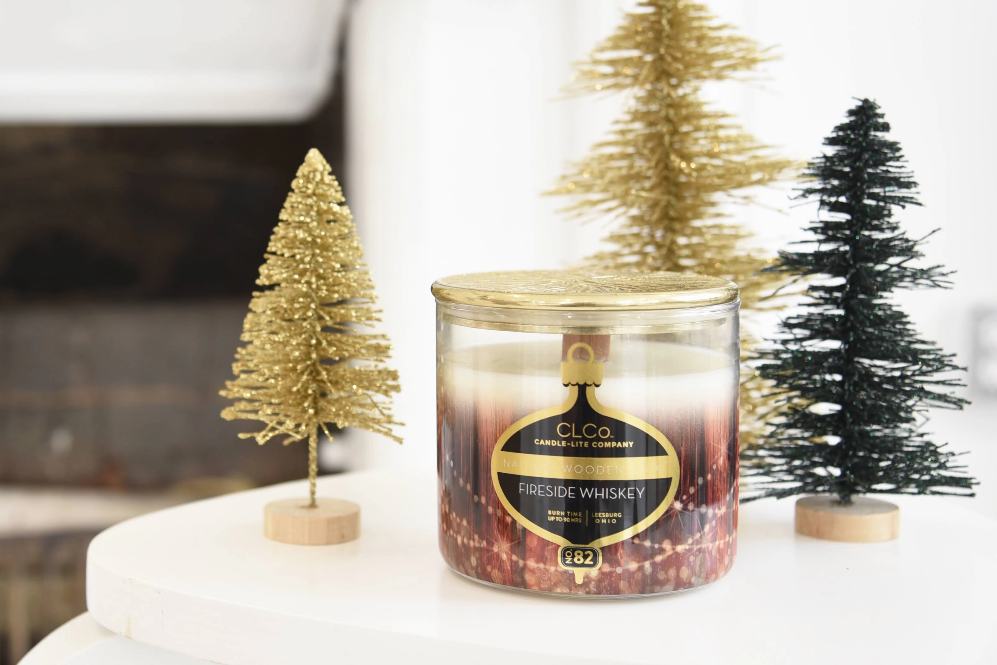 Fireside Whiskey Wooden-Wick 14oz Jar Candle