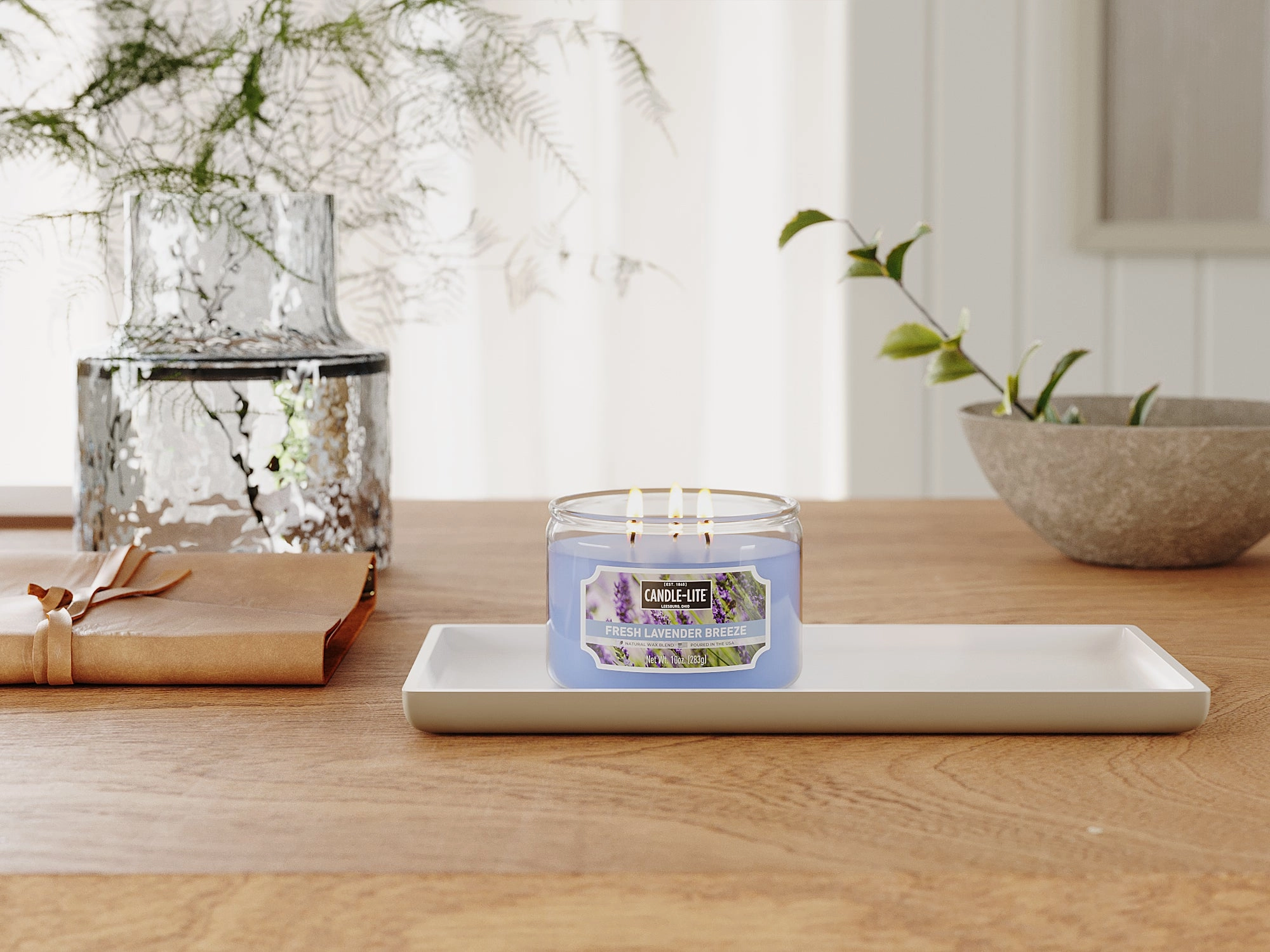 Fresh Lavender Breeze 3-wick 10oz Jar Candle