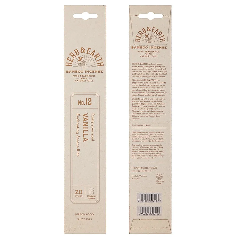 H&E - Vanilla - Bamboo Incense 20 sticks