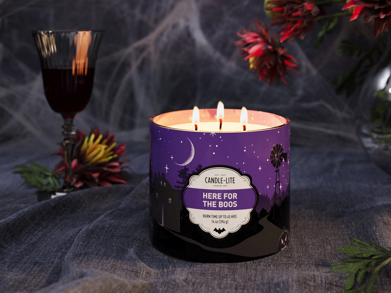 Here For The Boos 3-wick 14oz Jar Candle