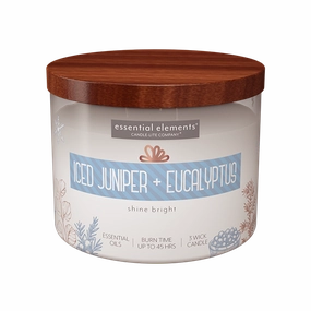 Iced Juniper   Eucalyptus 3-wick 14.75oz Jar Candle