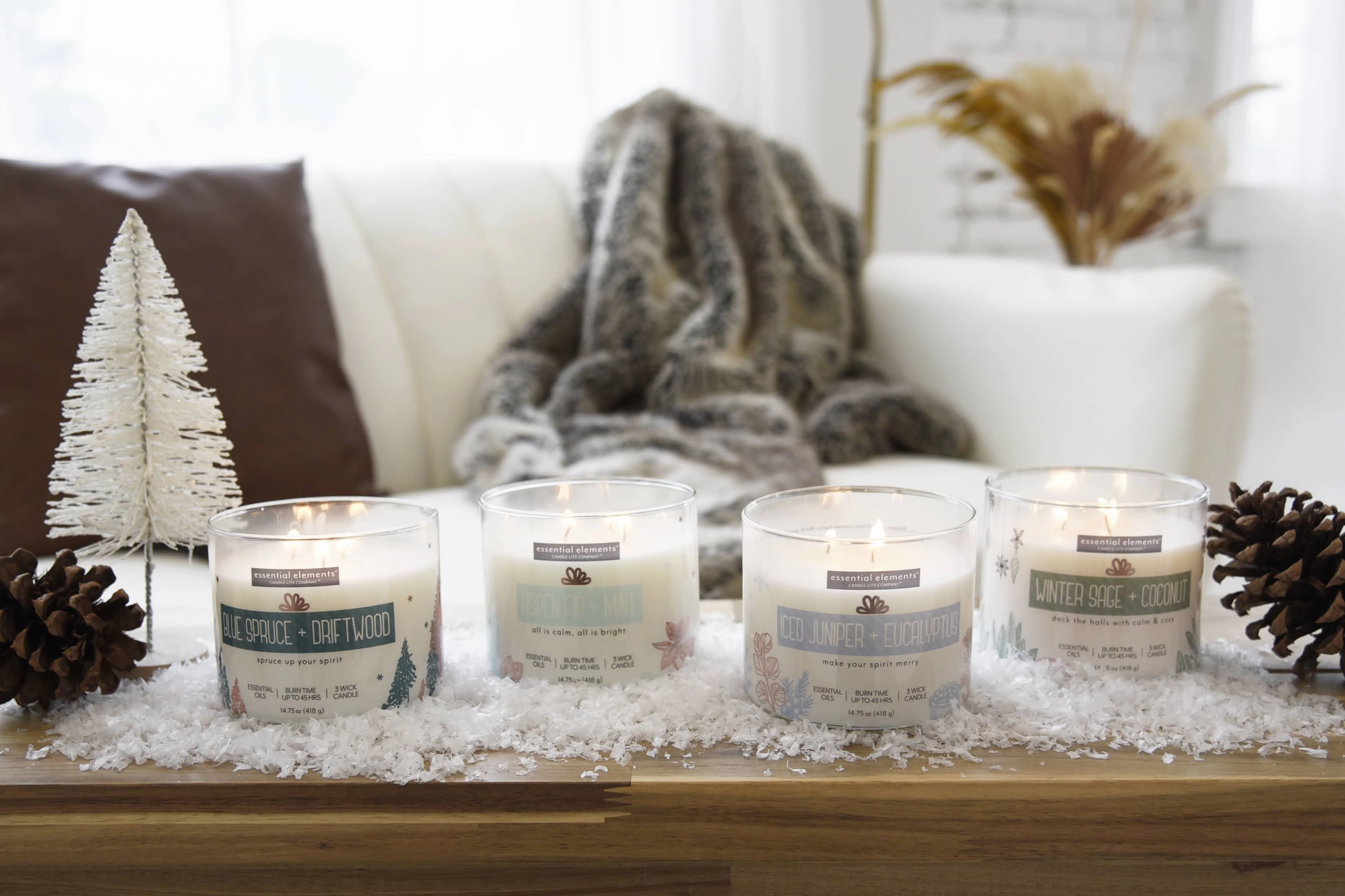 Iced Juniper   Eucalyptus 3-wick 14.75oz Jar Candle