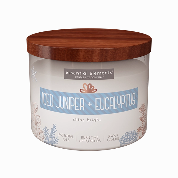 Iced Juniper   Eucalyptus 3-wick 14.75oz Jar Candle
