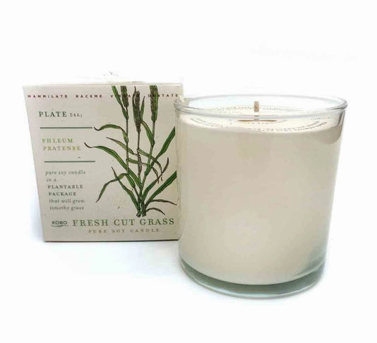 Kobo Fresh Cut Grass Soy Candle with Plantable Box