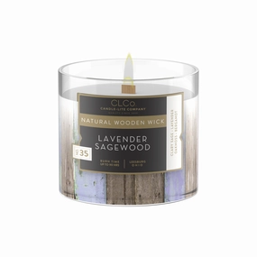 Lavender Sagewood Wooden-Wick 14oz Jar Candle