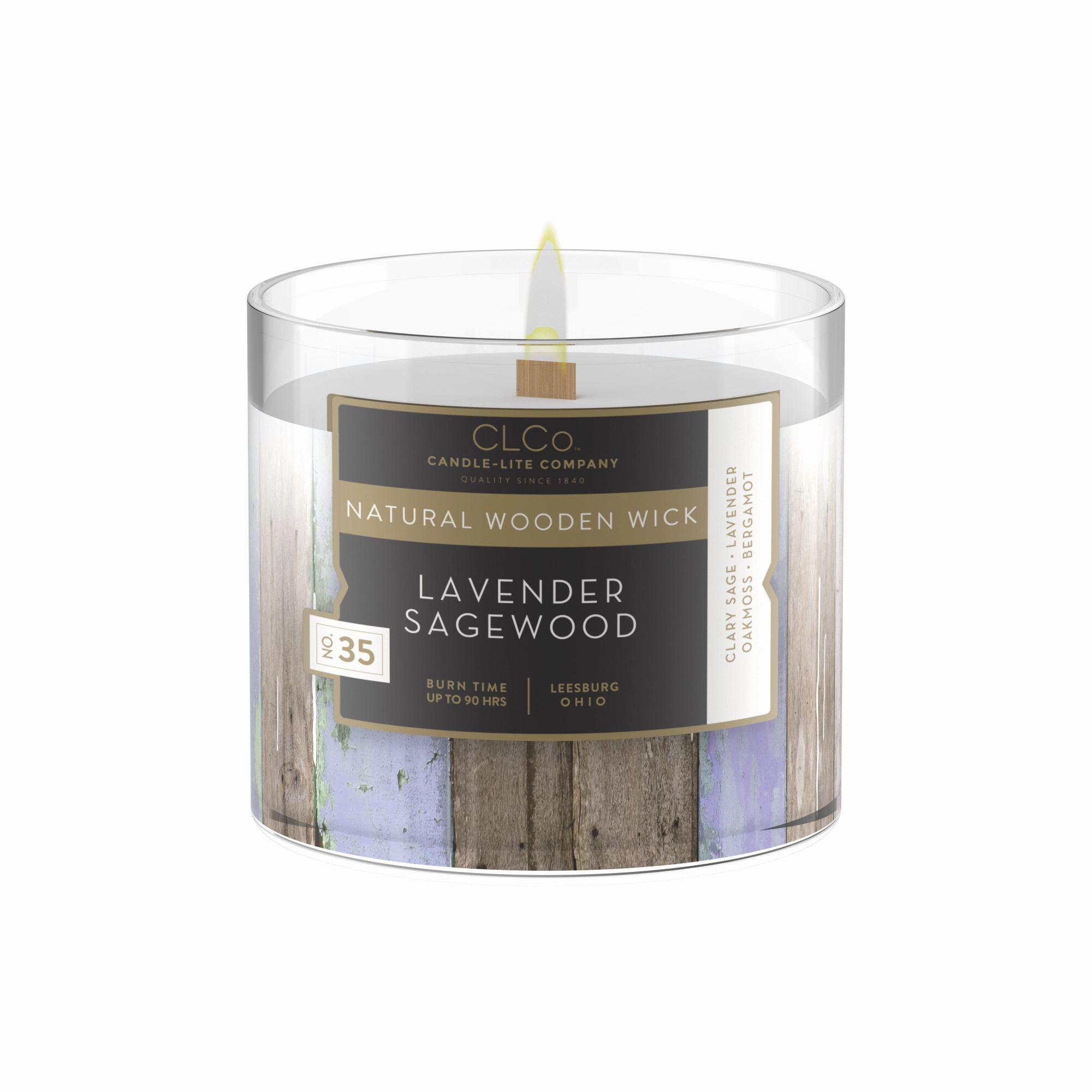 Lavender Sagewood Wooden-Wick 14oz Jar Candle