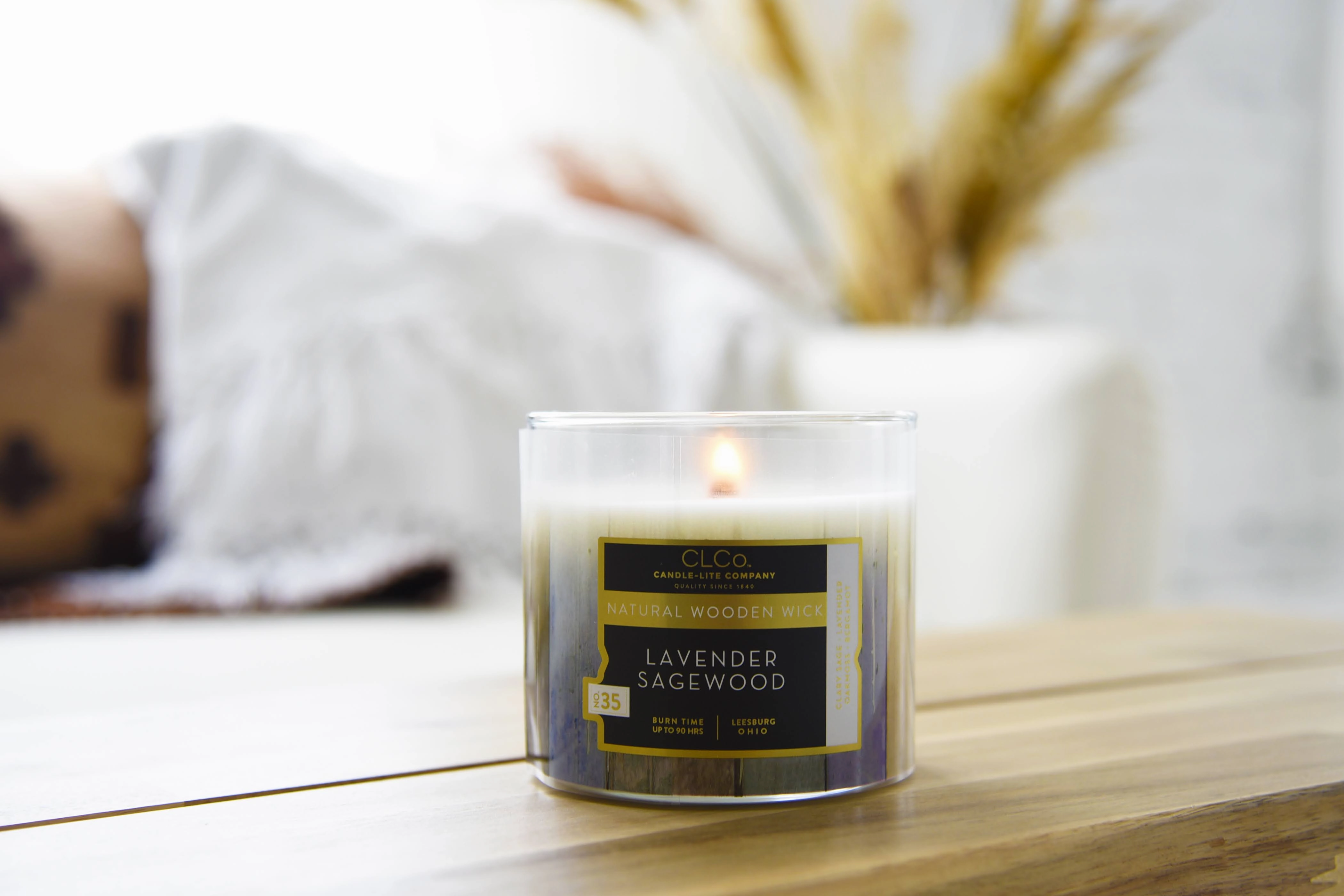 Lavender Sagewood Wooden-Wick 14oz Jar Candle