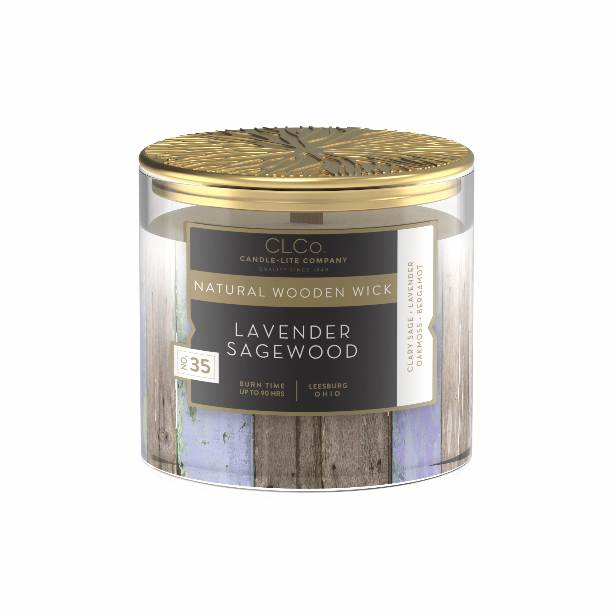 Lavender Sagewood Wooden-Wick 14oz Jar Candle