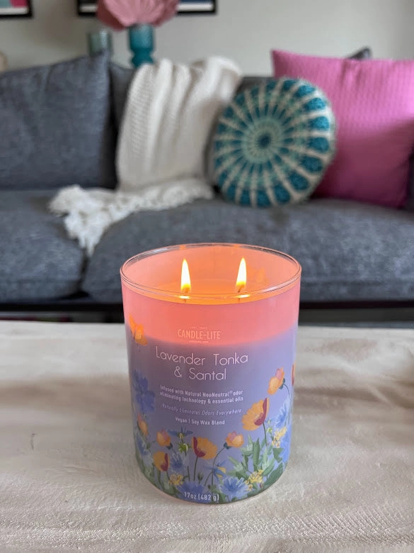 Lavender Tonka & Santal 2-wick 17oz Jar Candle