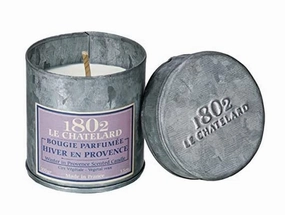 Le Chatelard French Scented Candle in Hand Made Tin, Vintage (Winter in Provence)