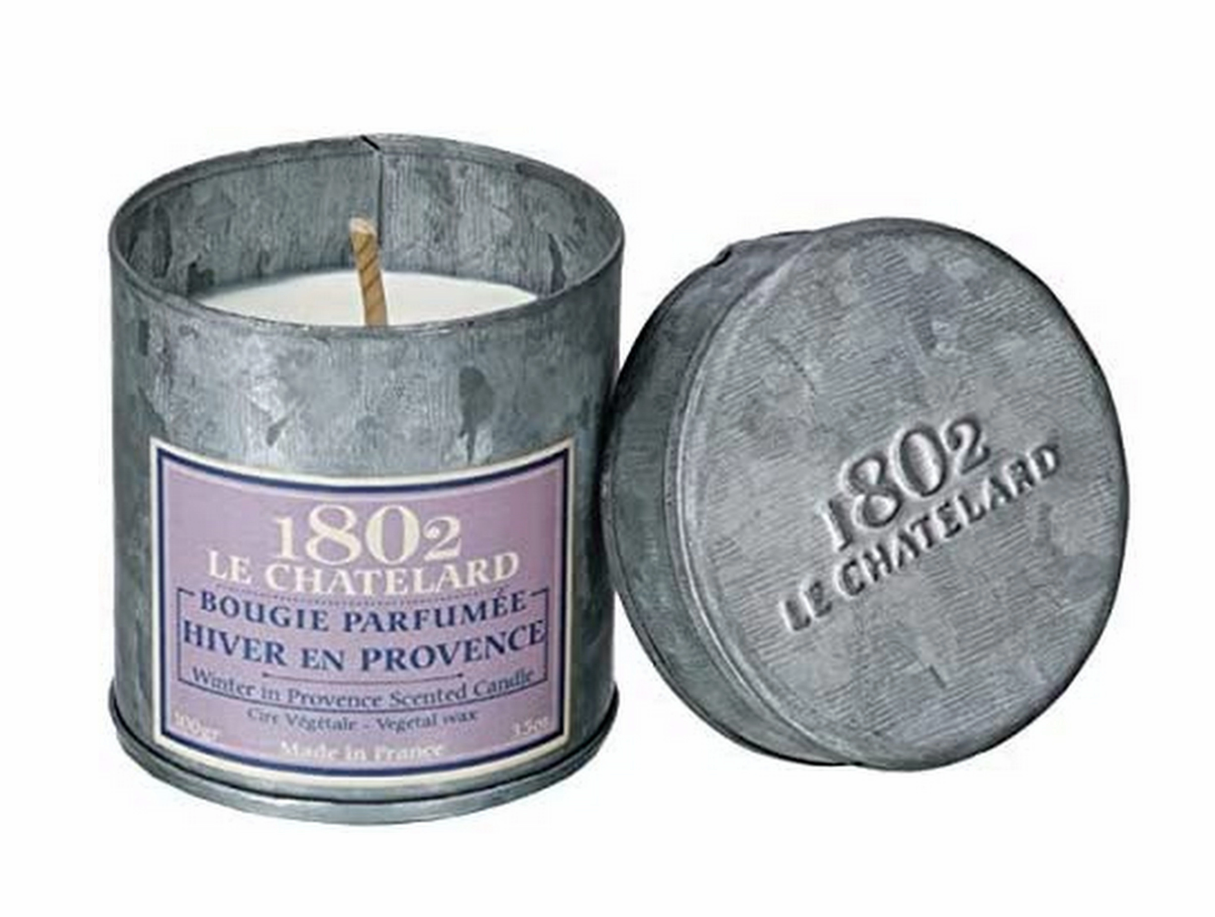 Le Chatelard French Scented Candle in Hand Made Tin, Vintage (Winter in Provence)
