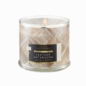 Leather Jacaranda Wooden-Wick 14oz Jar Candle