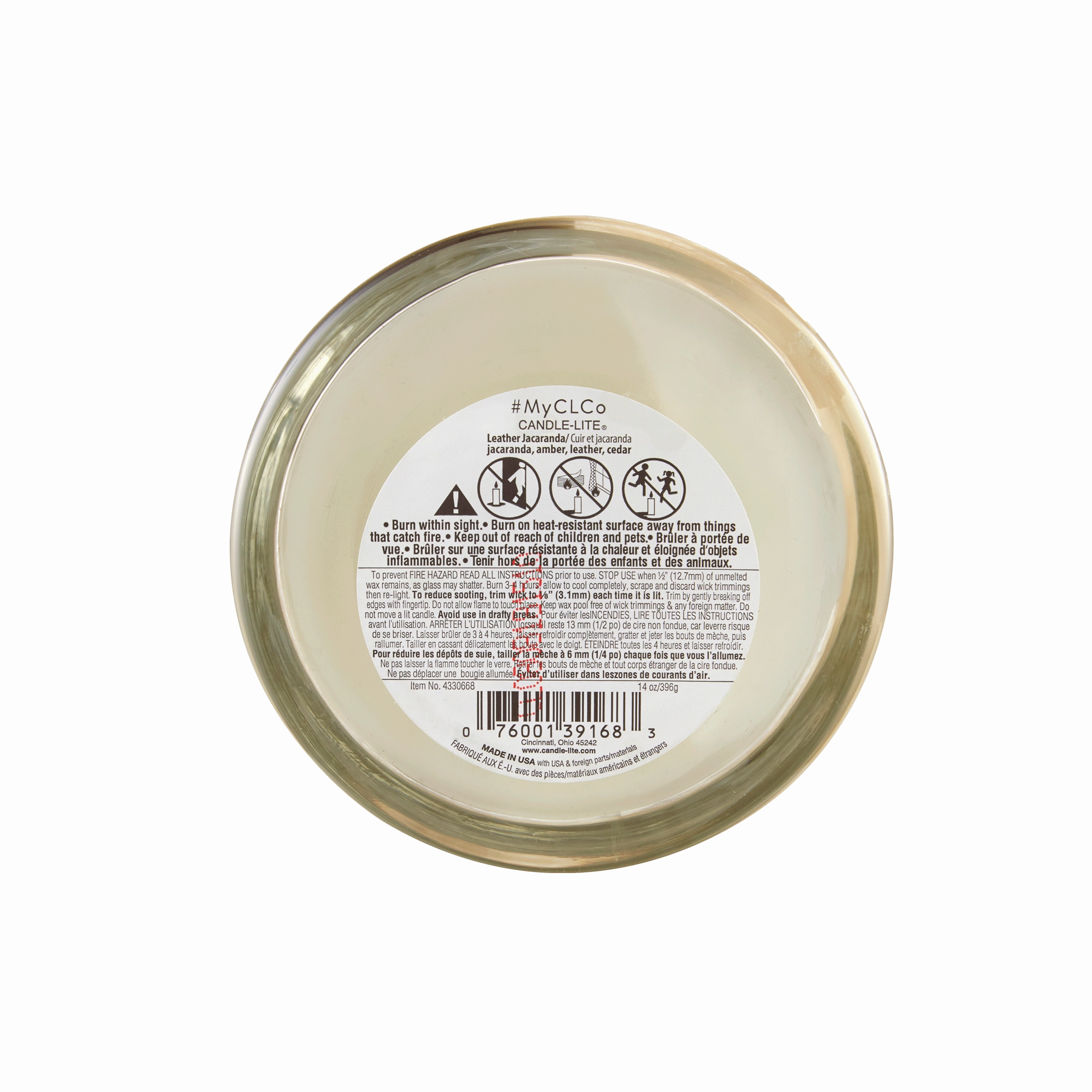 Leather Jacaranda Wooden-Wick 14oz Jar Candle
