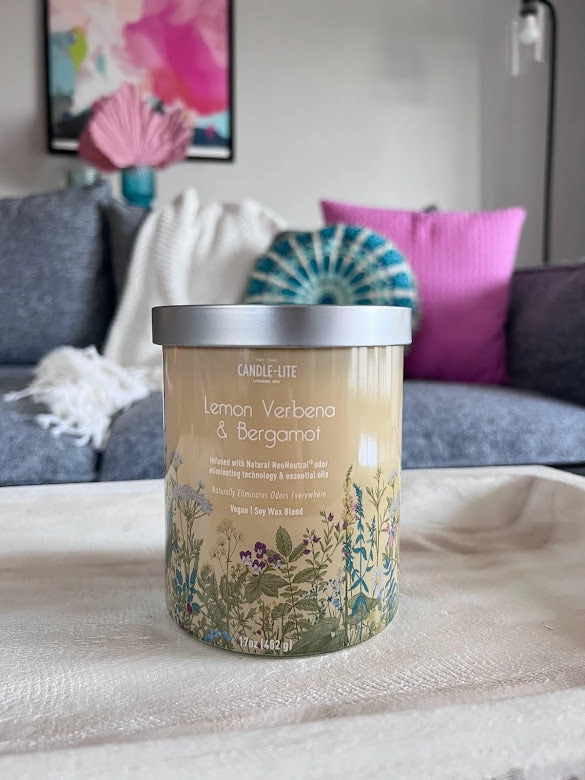 Lemon Verbena & Bergamot 2-wick 17oz Jar Candle