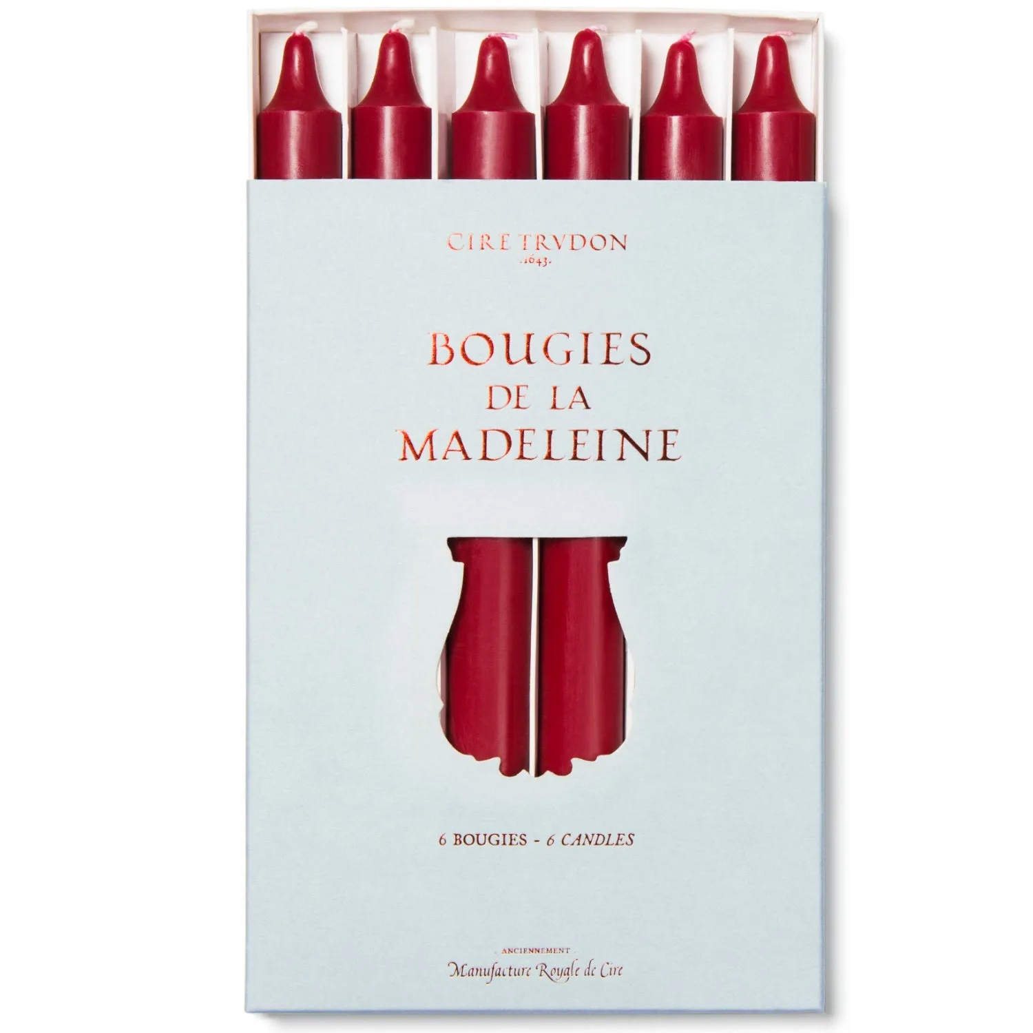 Madeleine Taper Candle Burgundy