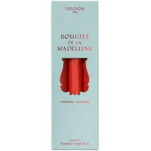 Madeleine Taper Candle Flame Red