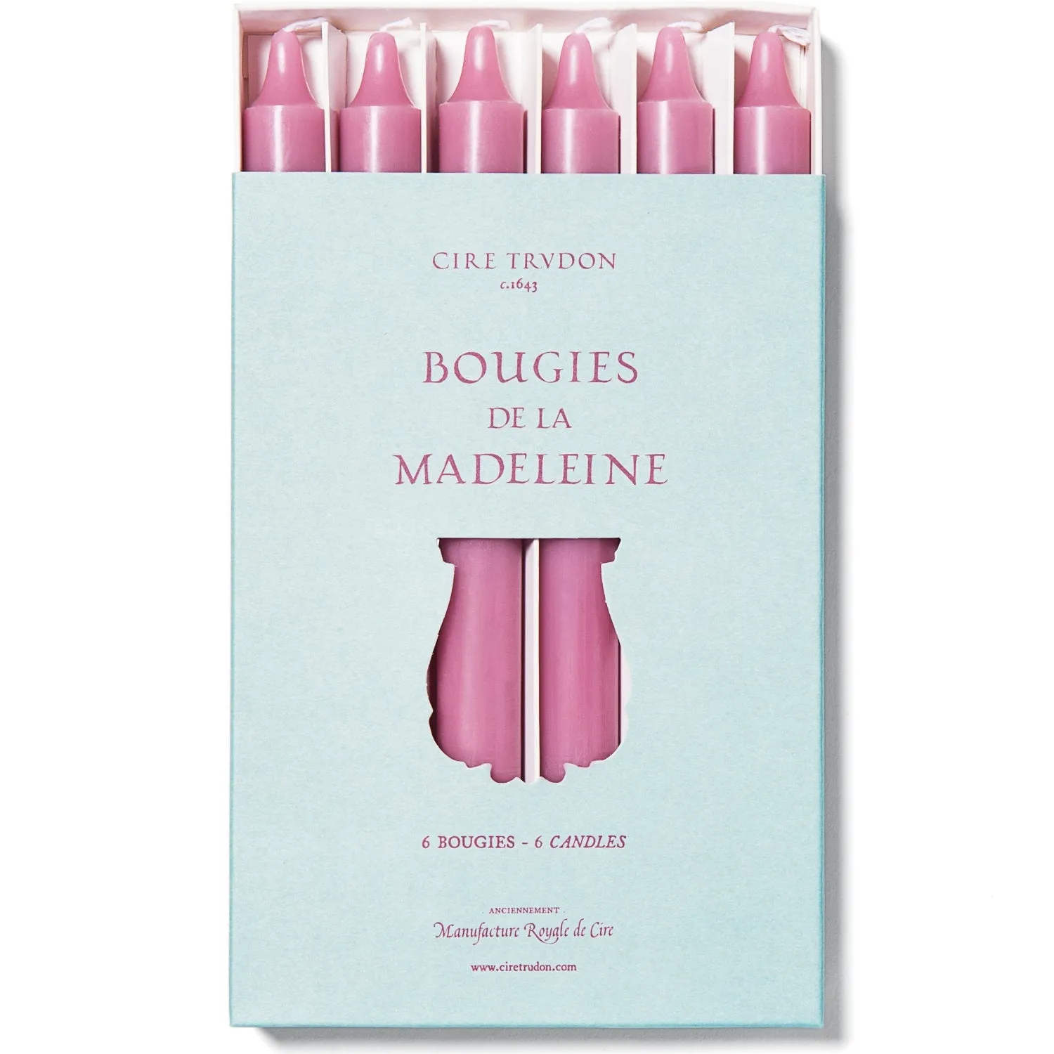 Madeleine Taper Candle Rose