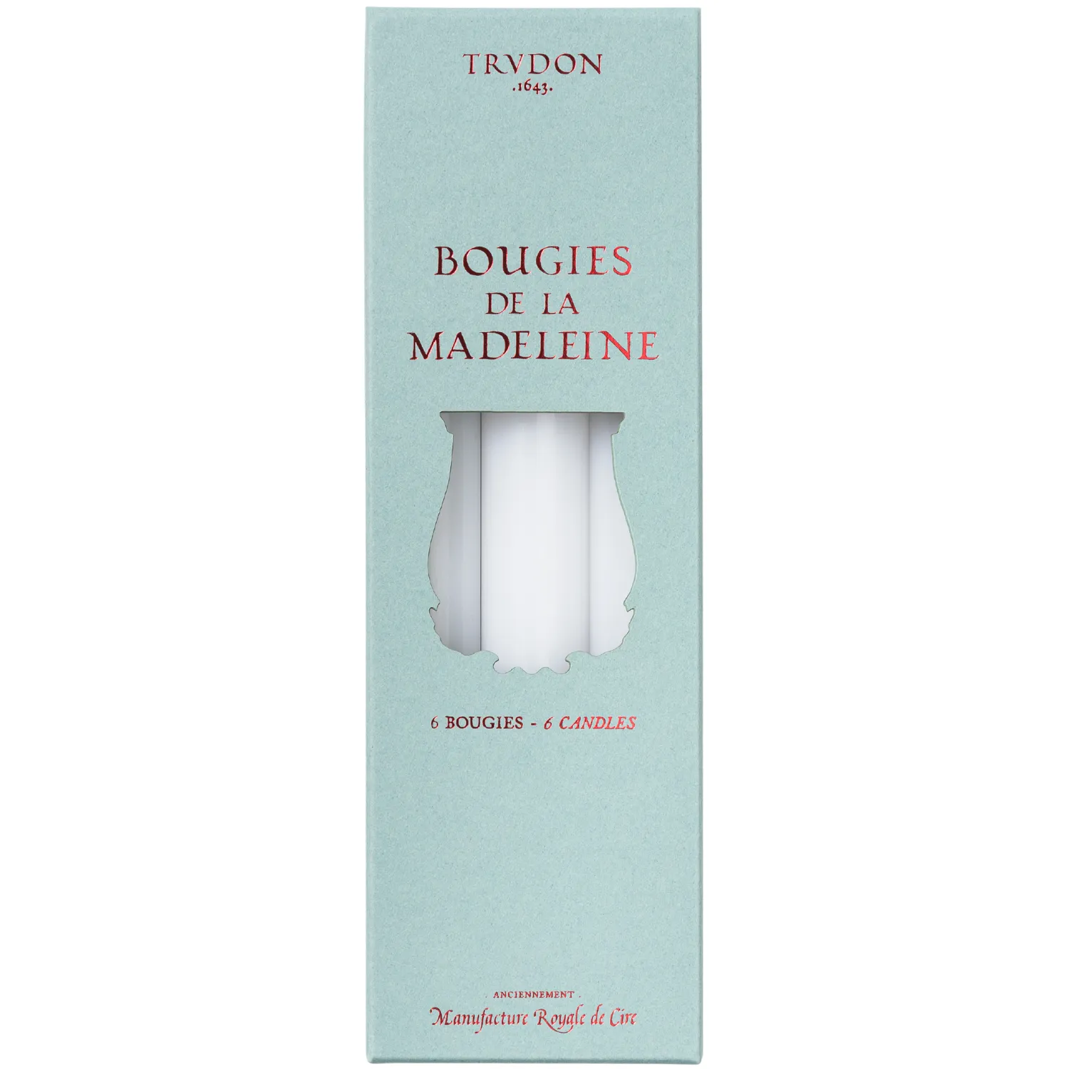 Madeleine Taper Candle White