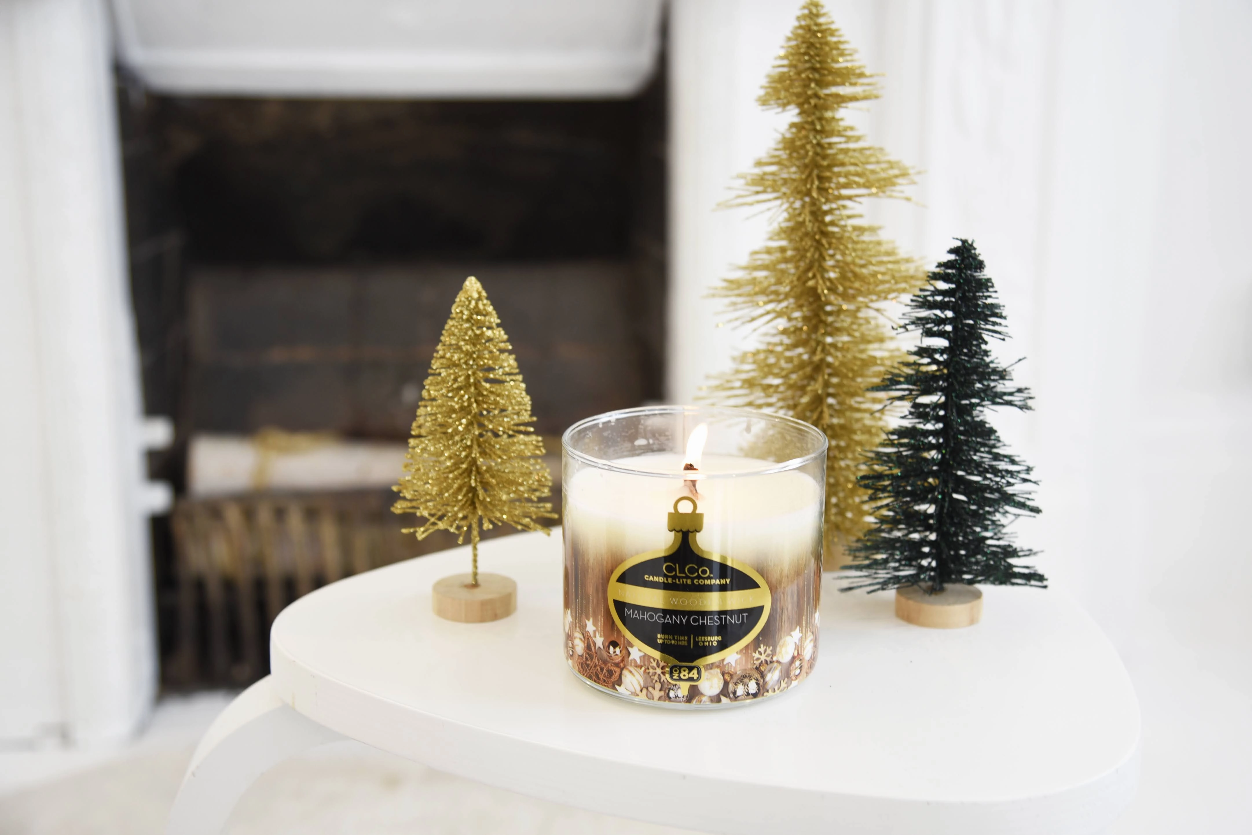 Mahogany Chestnut Wooden-Wick 14oz Jar Candle
