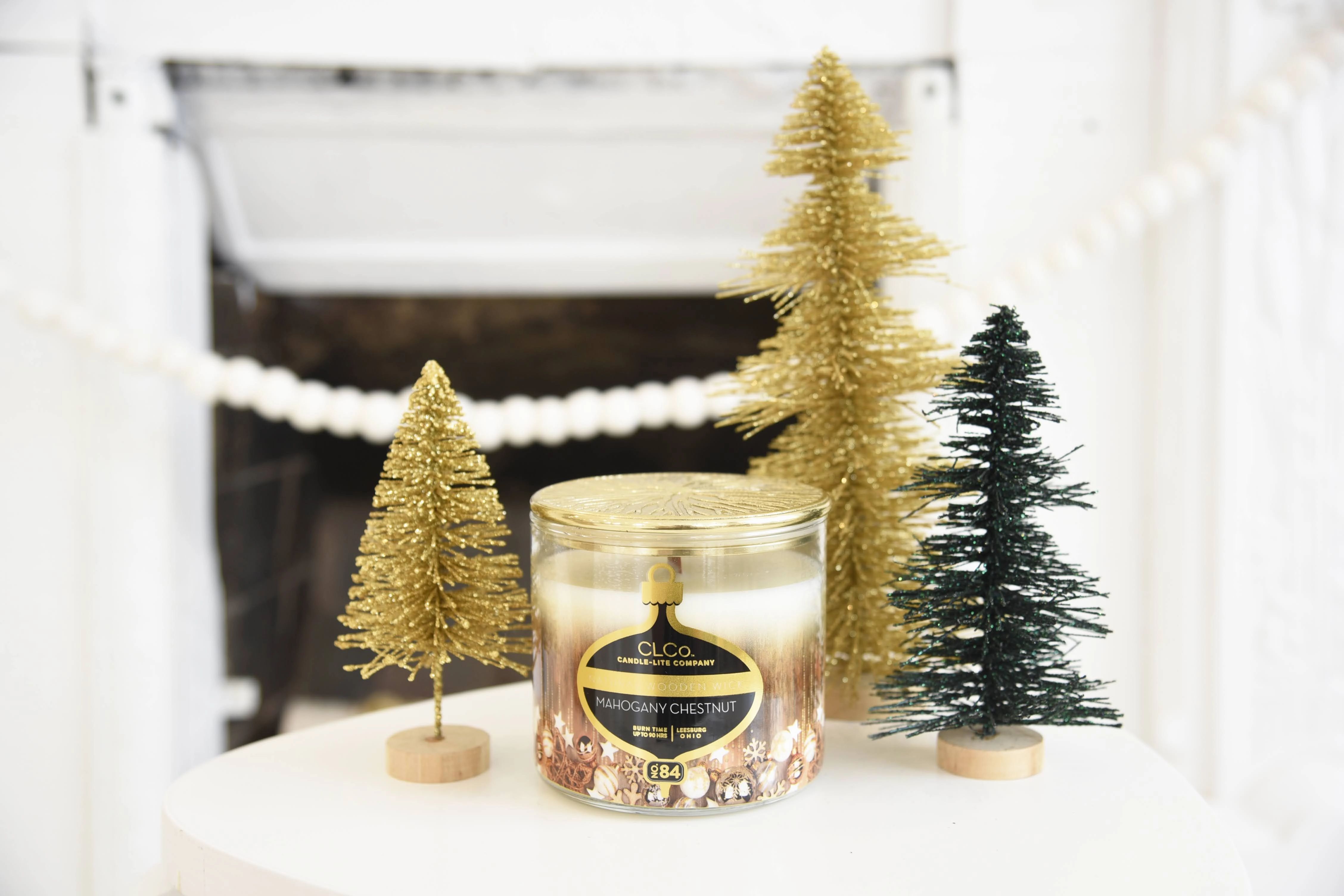 Mahogany Chestnut Wooden-Wick 14oz Jar Candle