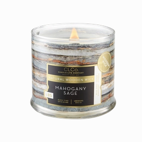 Mahogany Sage Wooden-Wick 14oz Jar Candle