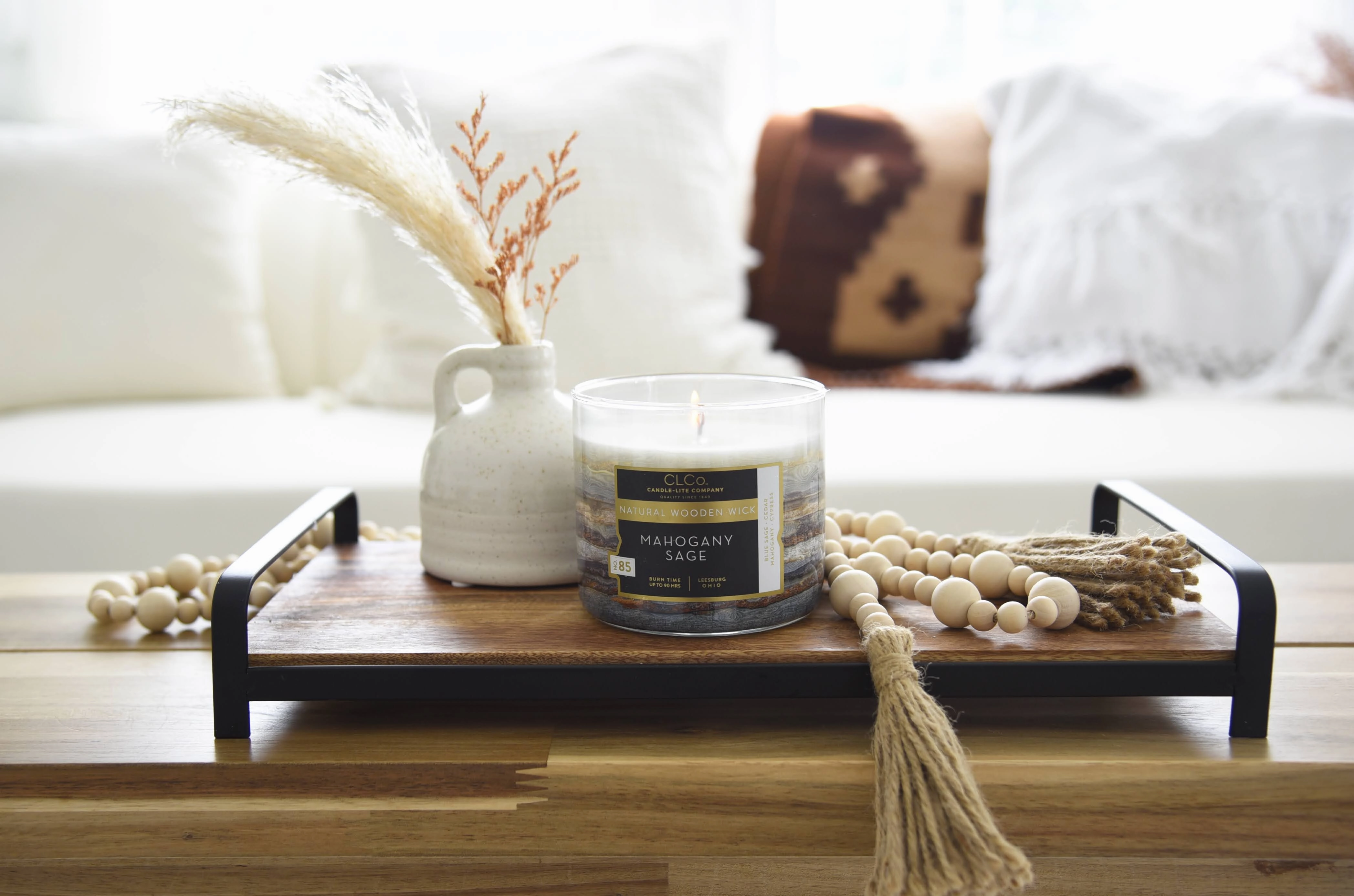 Mahogany Sage Wooden-Wick 14oz Jar Candle
