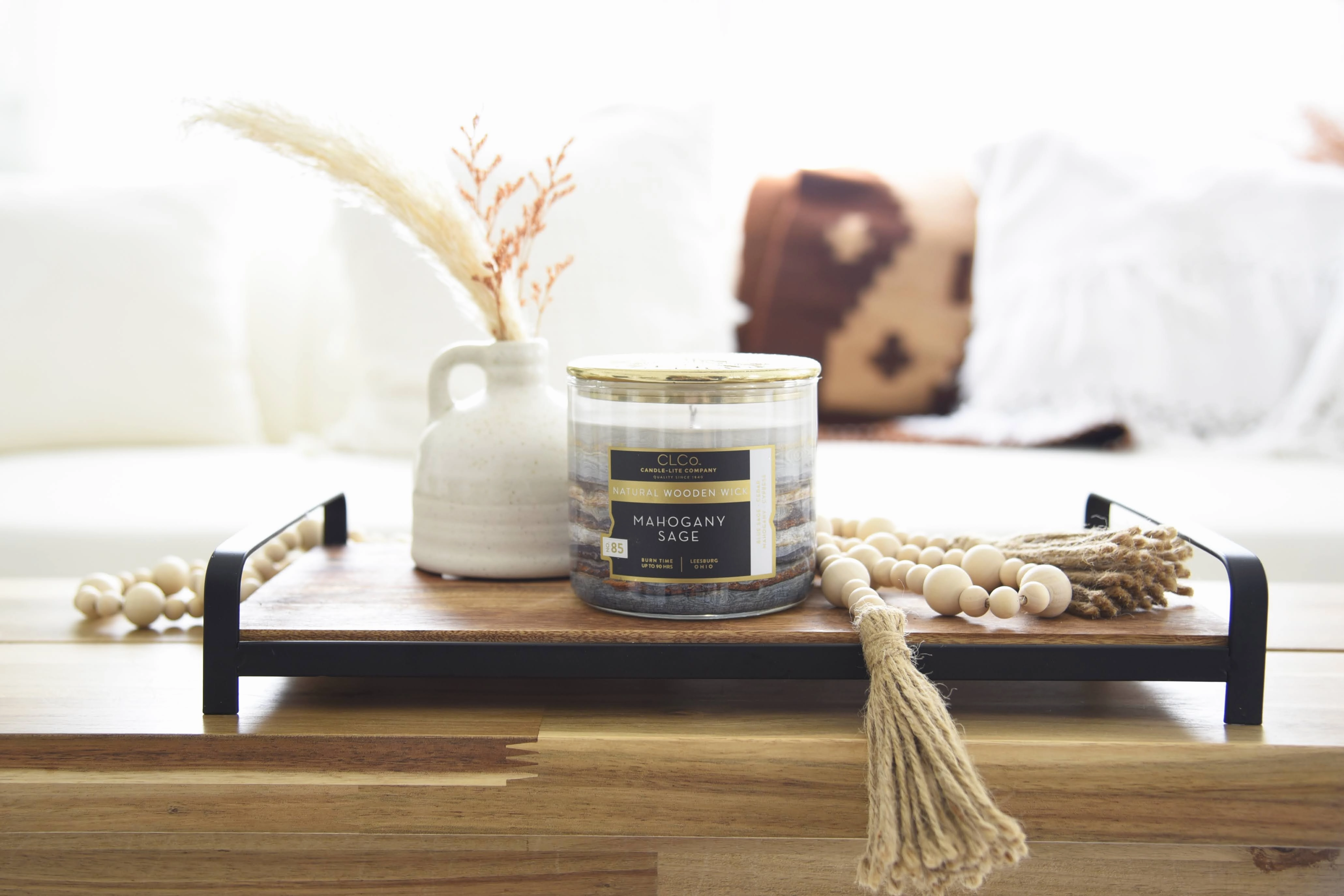 Mahogany Sage Wooden-Wick 14oz Jar Candle