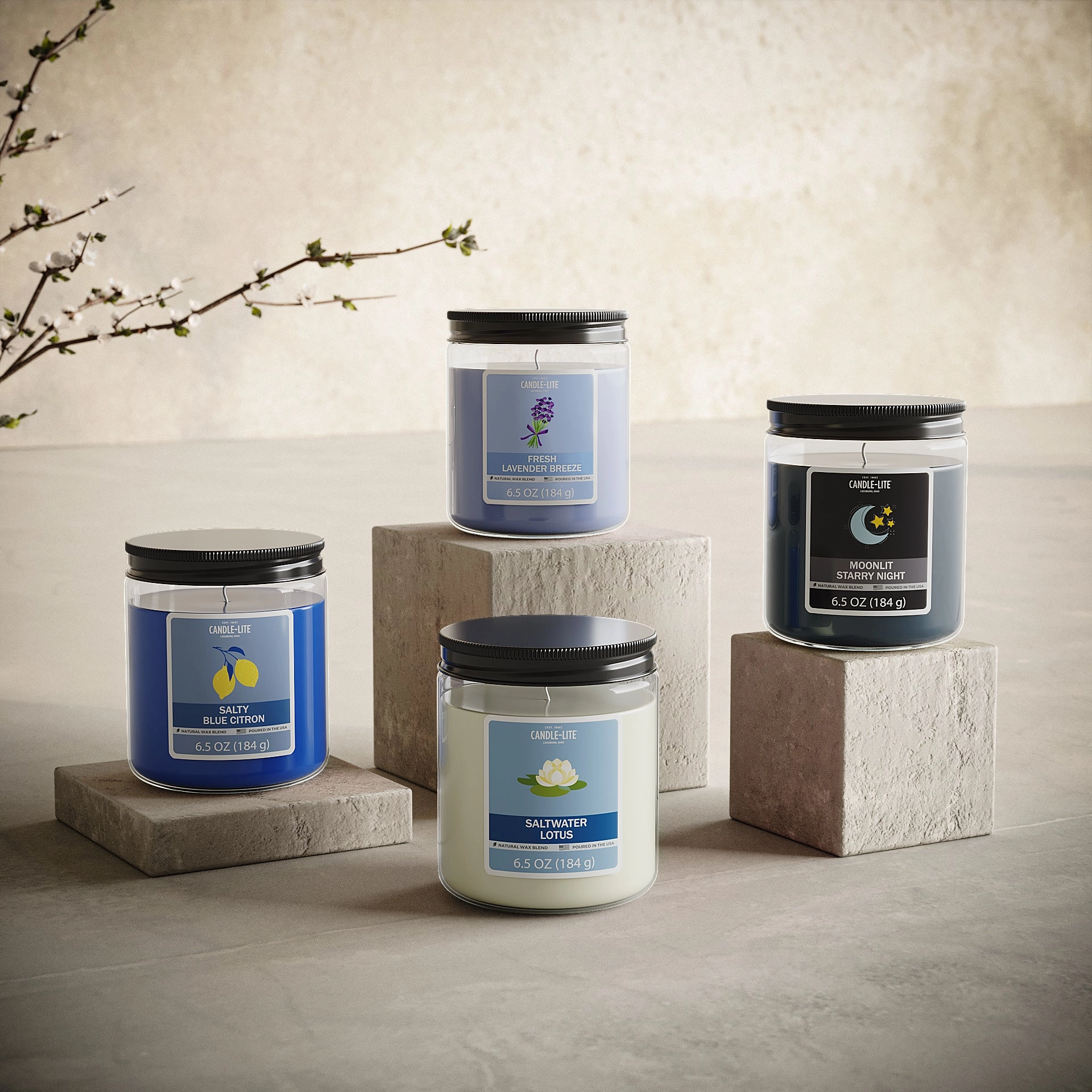 Moonlit Starry Night 6.5oz Jar Candle