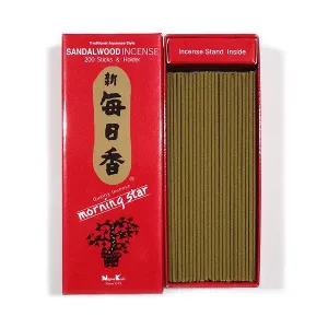 MORNING STAR - Sandalwood 200 Sticks & Holder