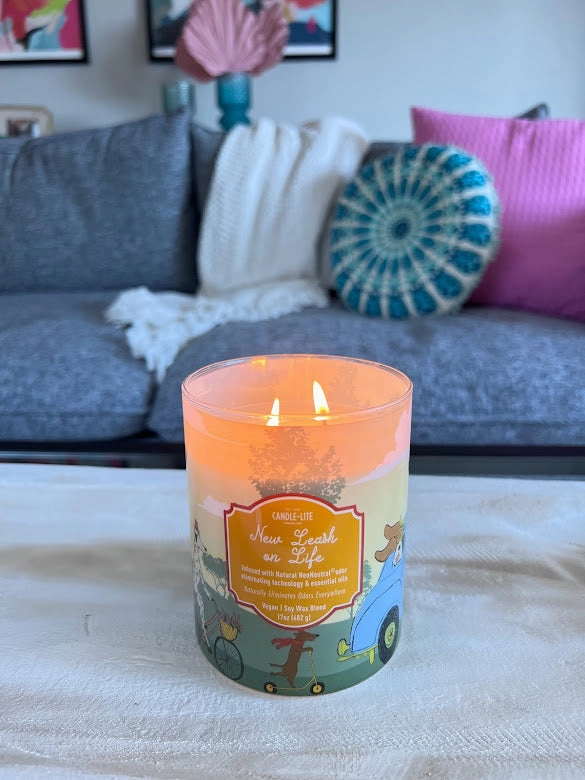 New Leash on Life 2-wick 17oz Jar Candle