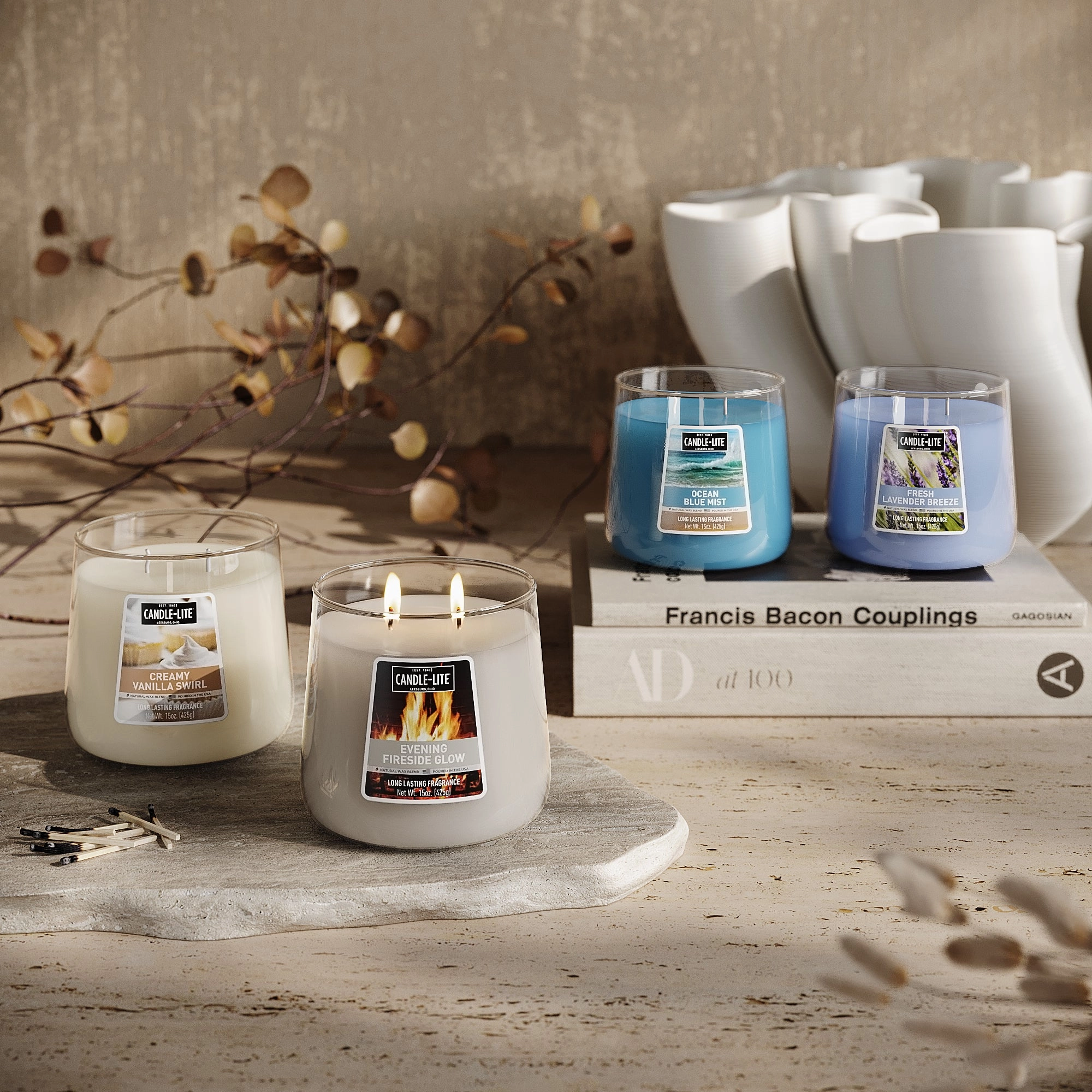 Ocean Blue Mist 15oz 2-wick Jar Candle