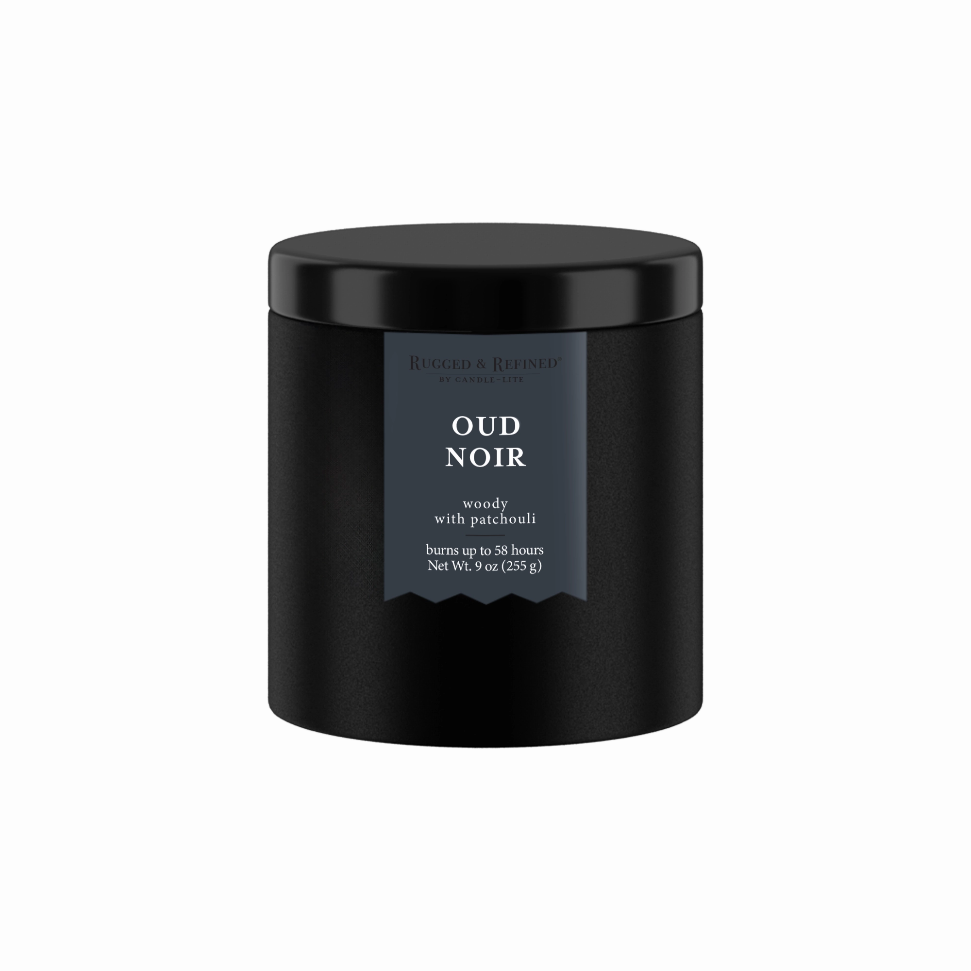 Oud Noir 9oz Black Tin Candle
