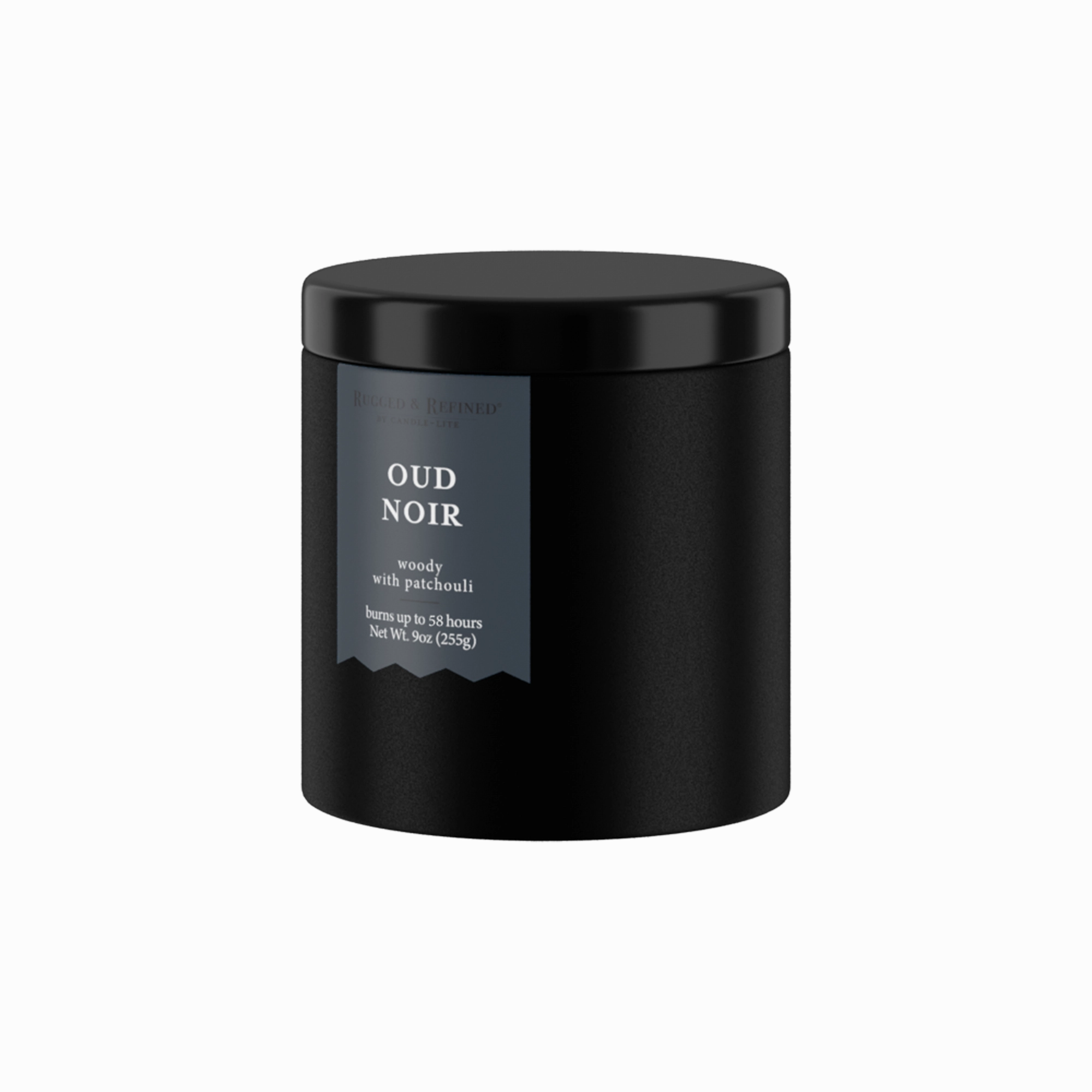 Oud Noir 9oz Black Tin Candle