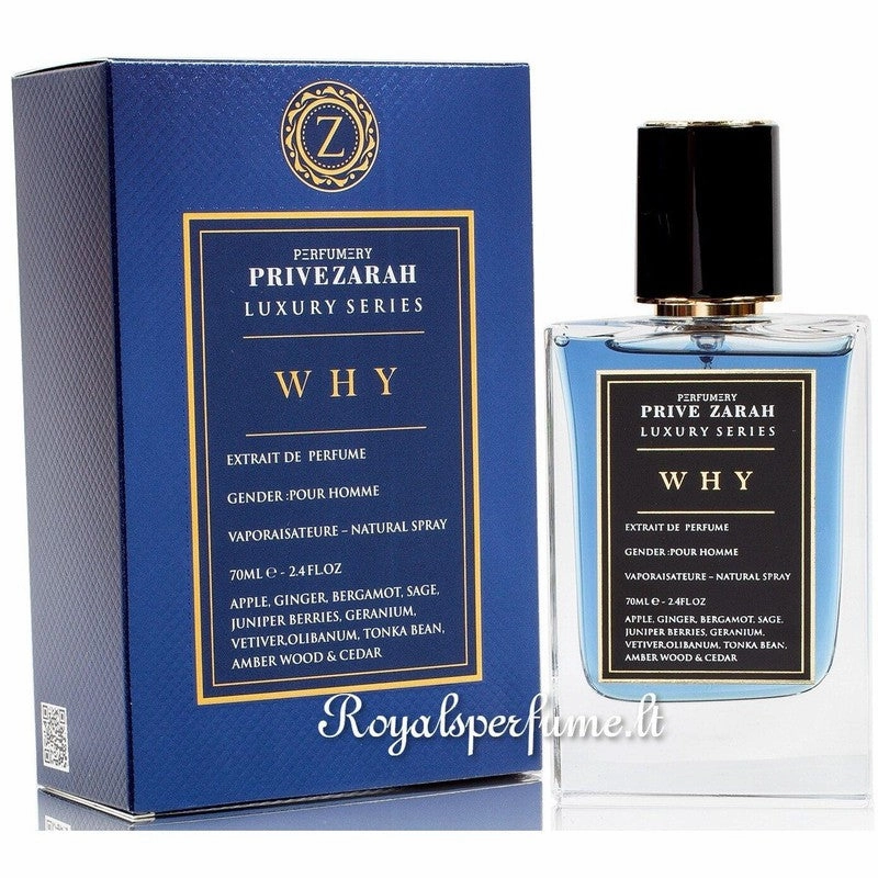 PENDORA SCENT Prive Zarah Luxury Series WHY parfumuotas vanduo vyrams 70ml
