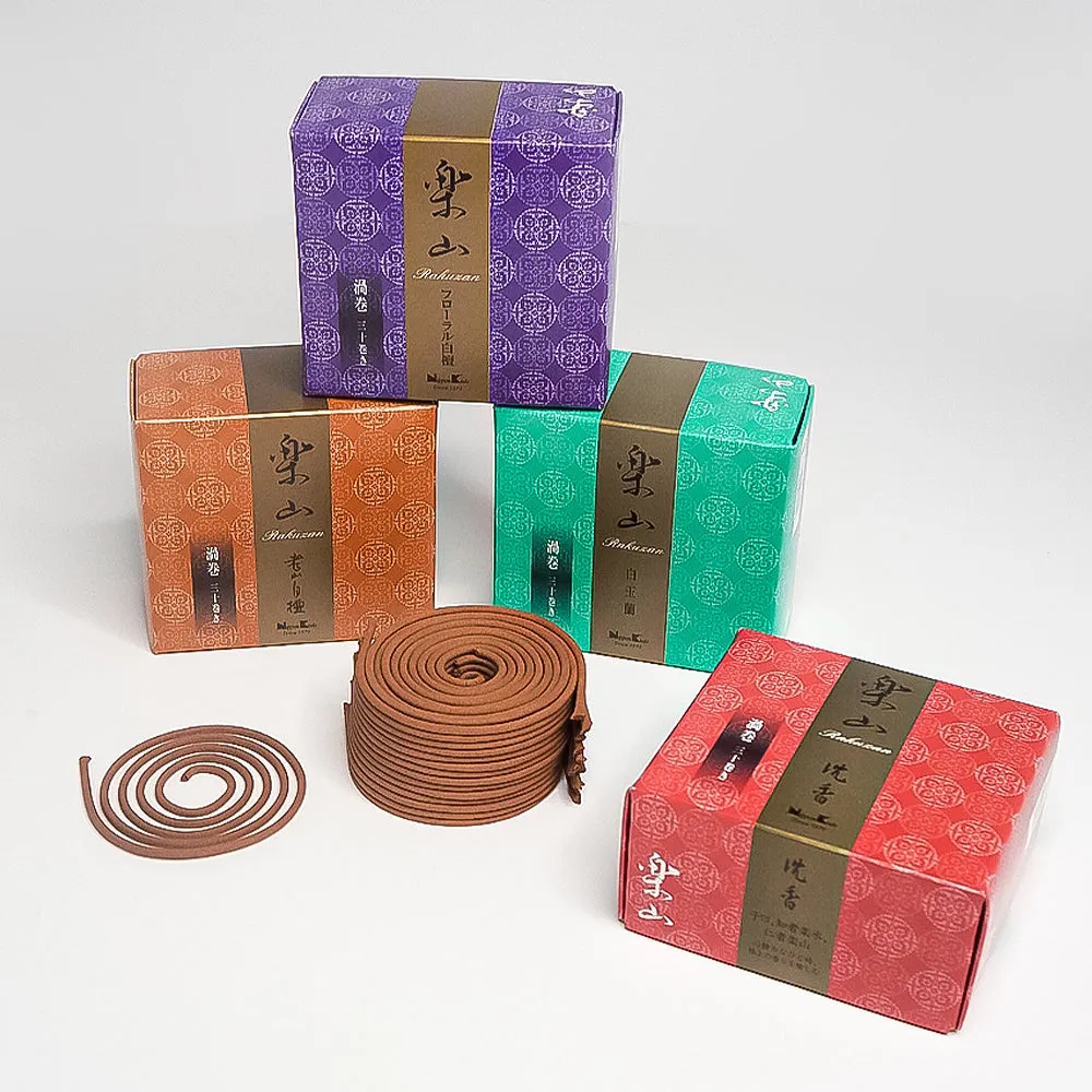 RAKUZAN - Floral Byakudan (Floral Sandalwood) 30 coils