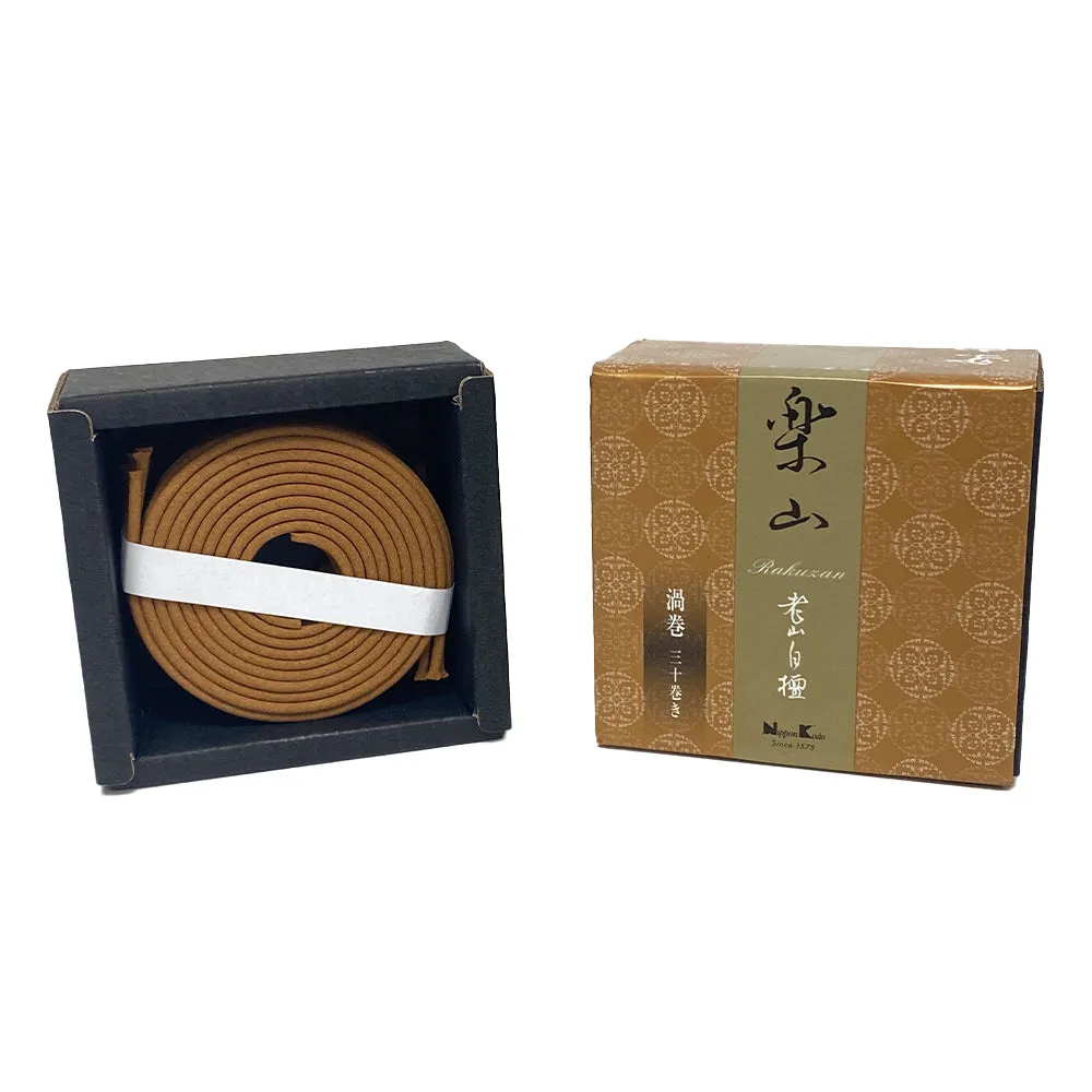 RAKUZAN - Rouzan Byakudan (Rouzan Sandalwood) 30 coils