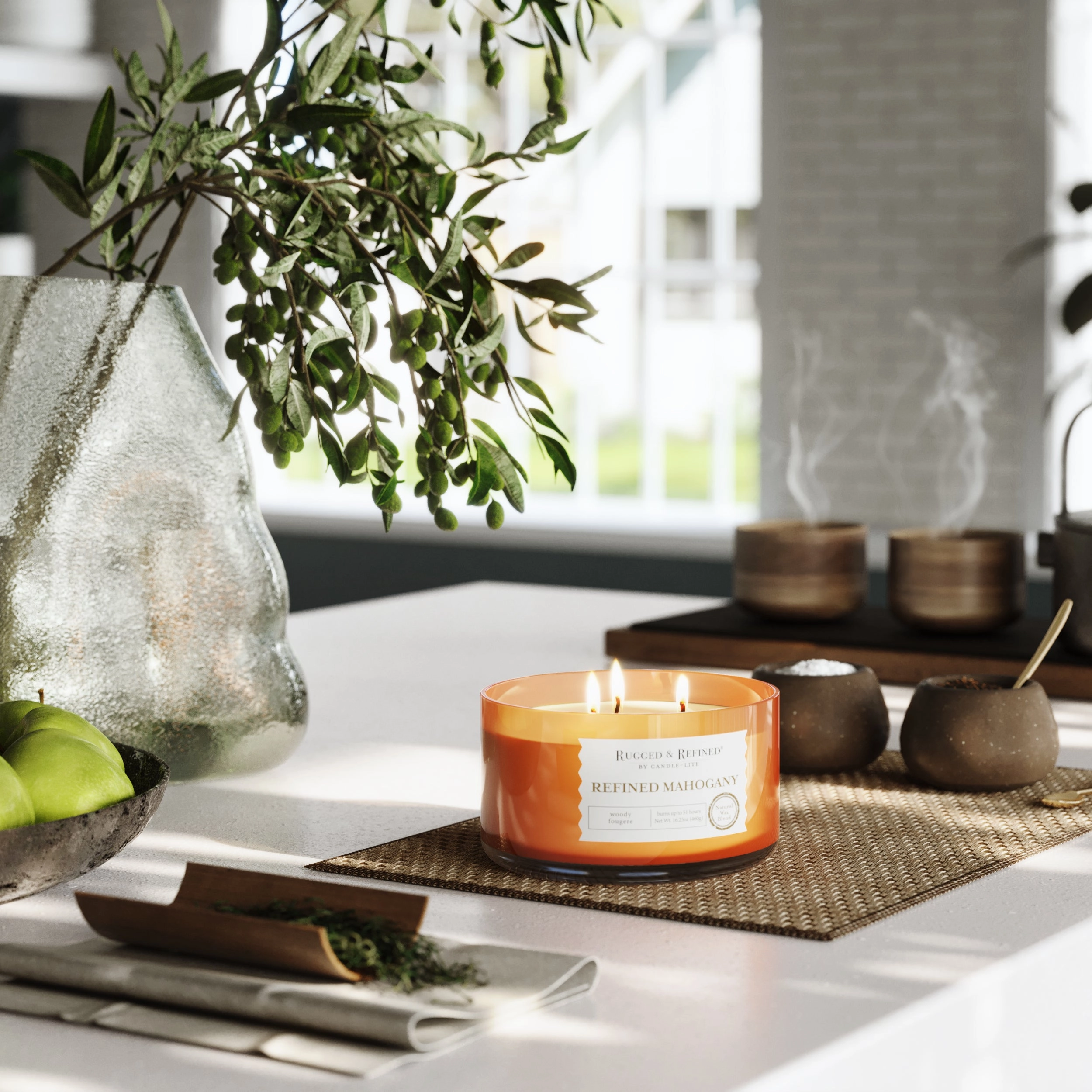 Refined Mahogany 3-wick 16.25oz Jar Candle